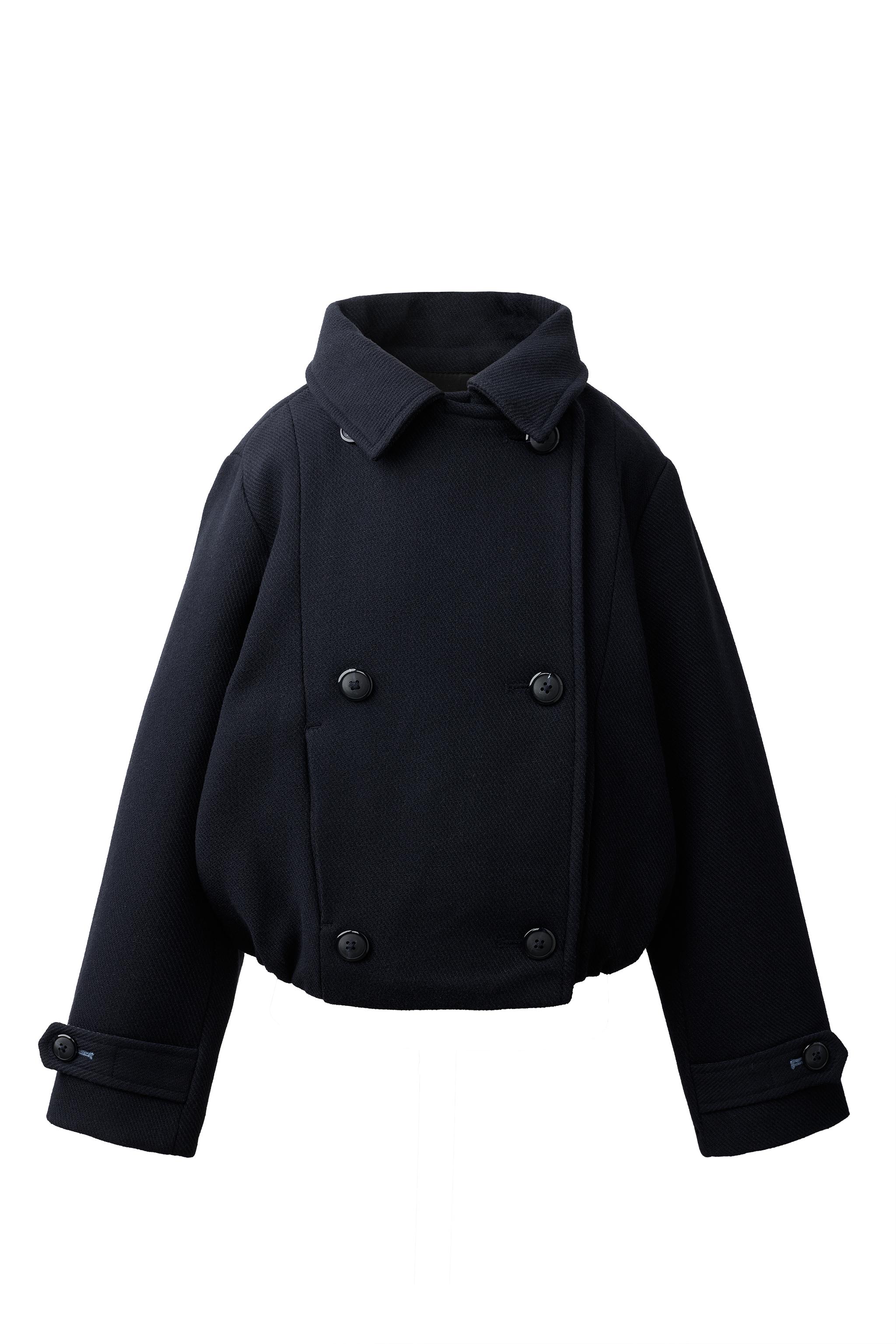 Укороченное пальто из шерстяной смеси — ZARA