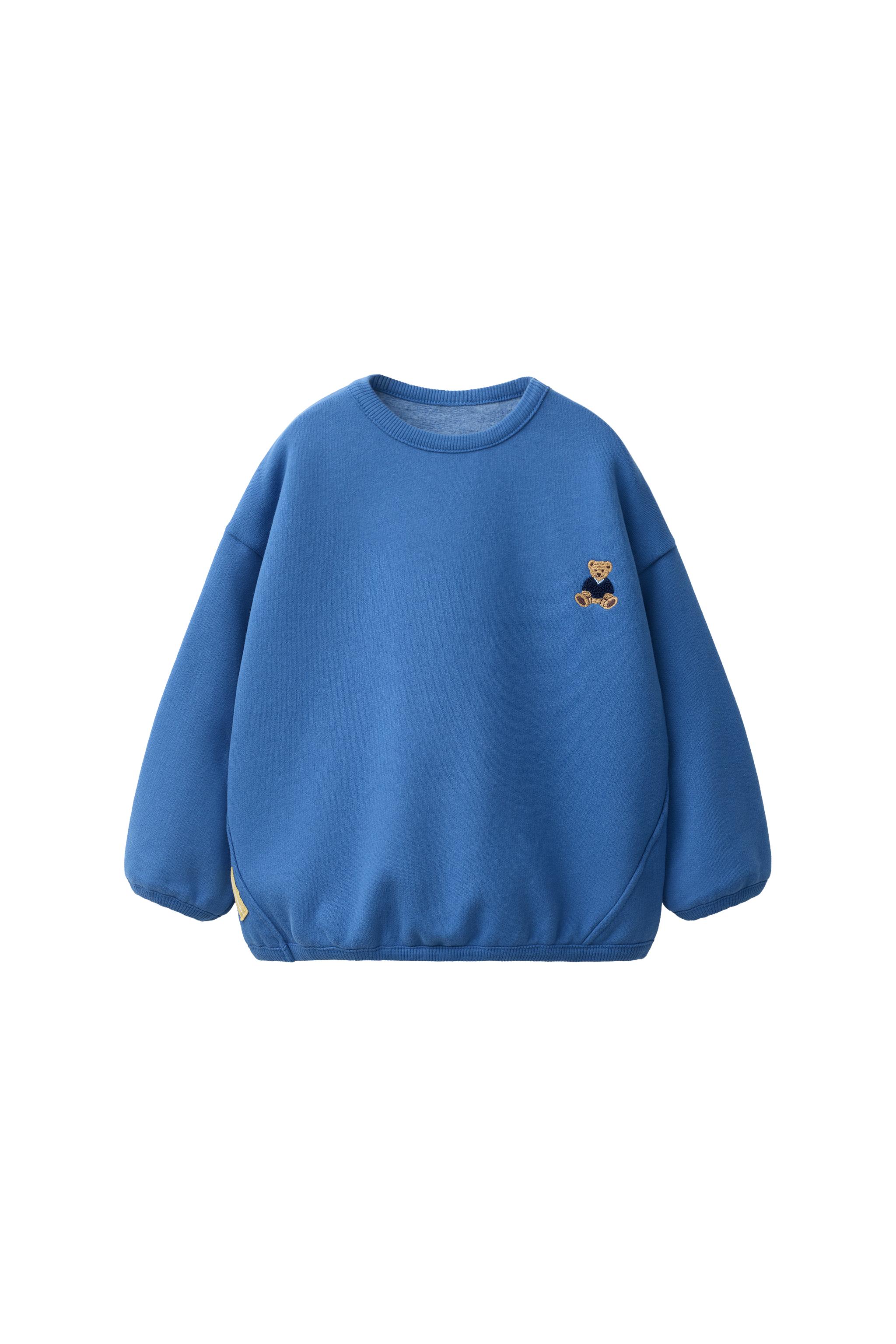 Свитшот с вышитым медведем — ZARA