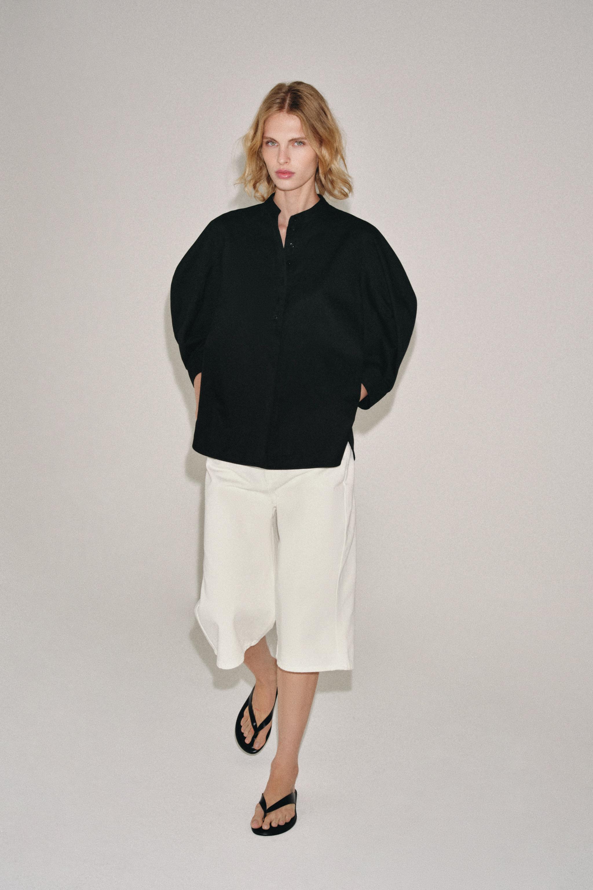РУБАШКА С ОБЪЕМНЫМИ РУКАВАМИ — ZW COLLECTION — ZARA
