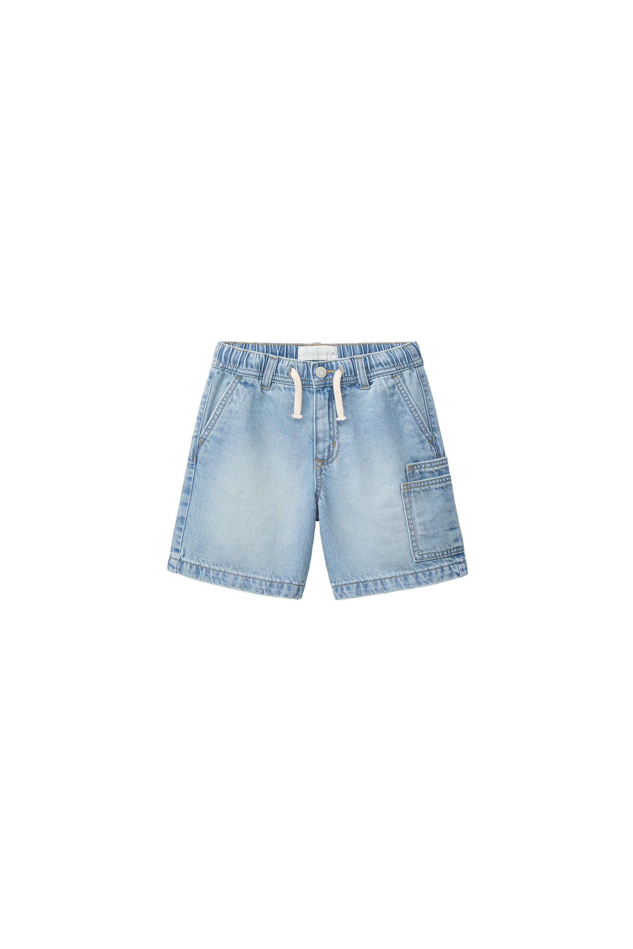 Бермуды из денима свободного кроя — ZARA