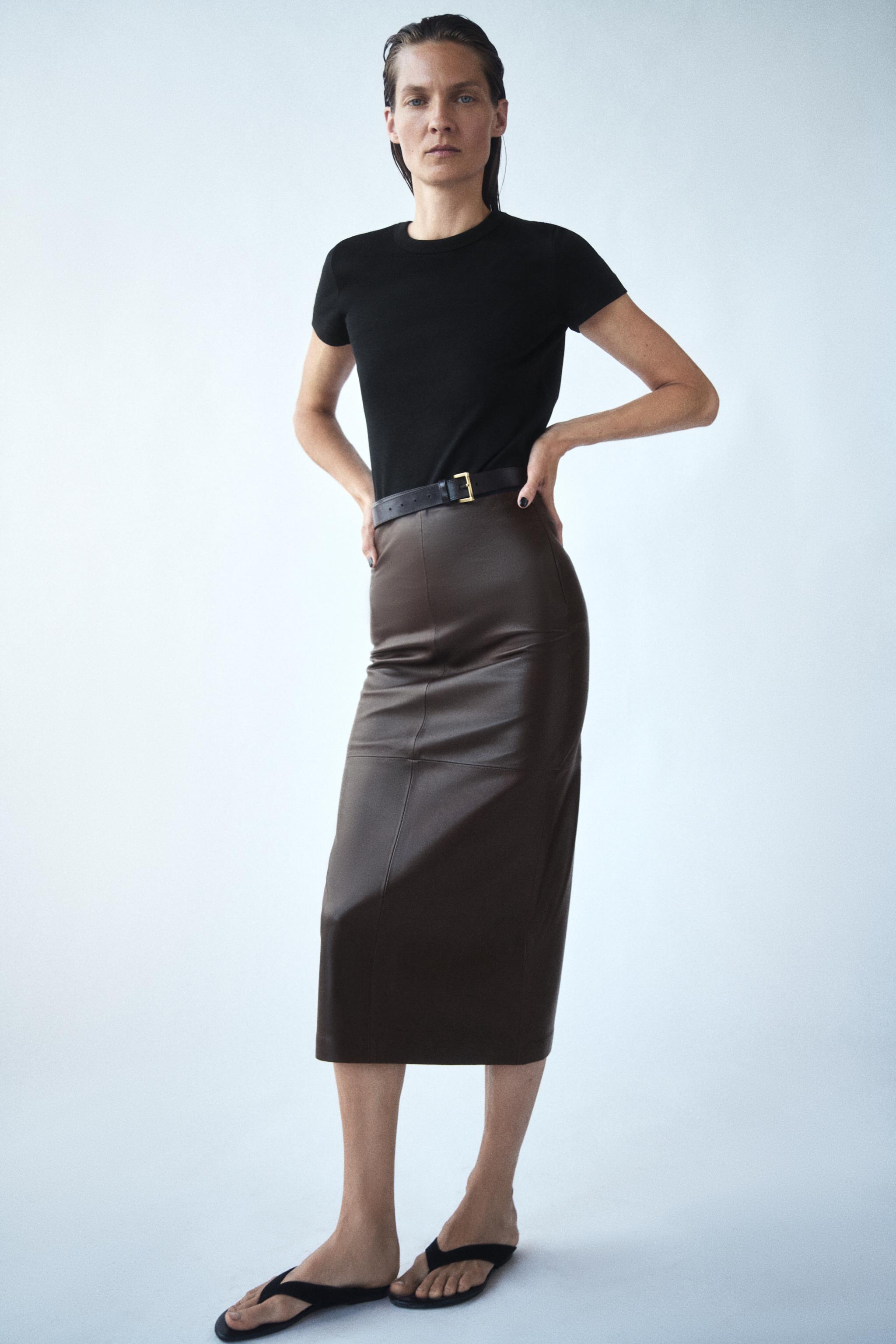 Футболка из интерлока с коротким рукавом — ZARA