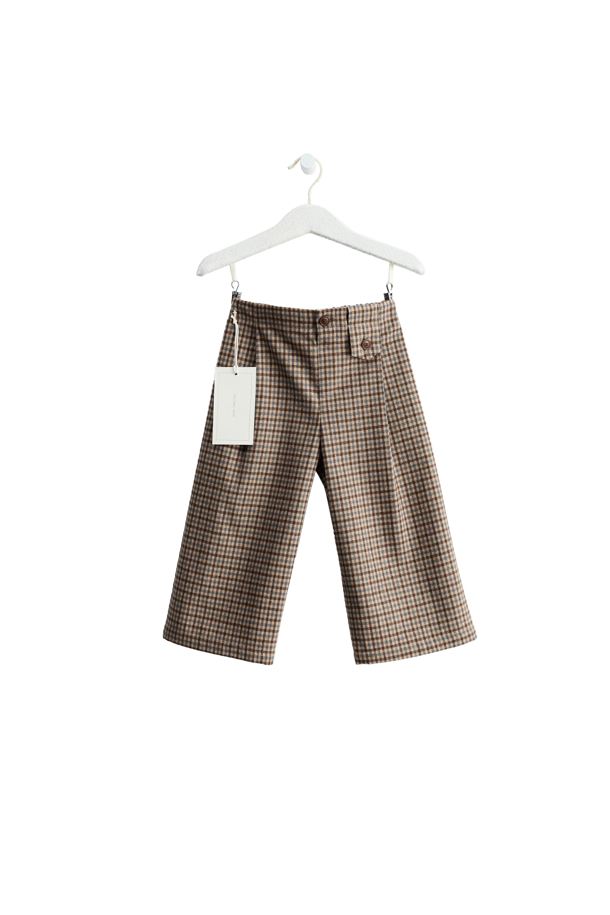 ZARA TIMELESS - брюки с широкими штанинами в клетку — ZARA