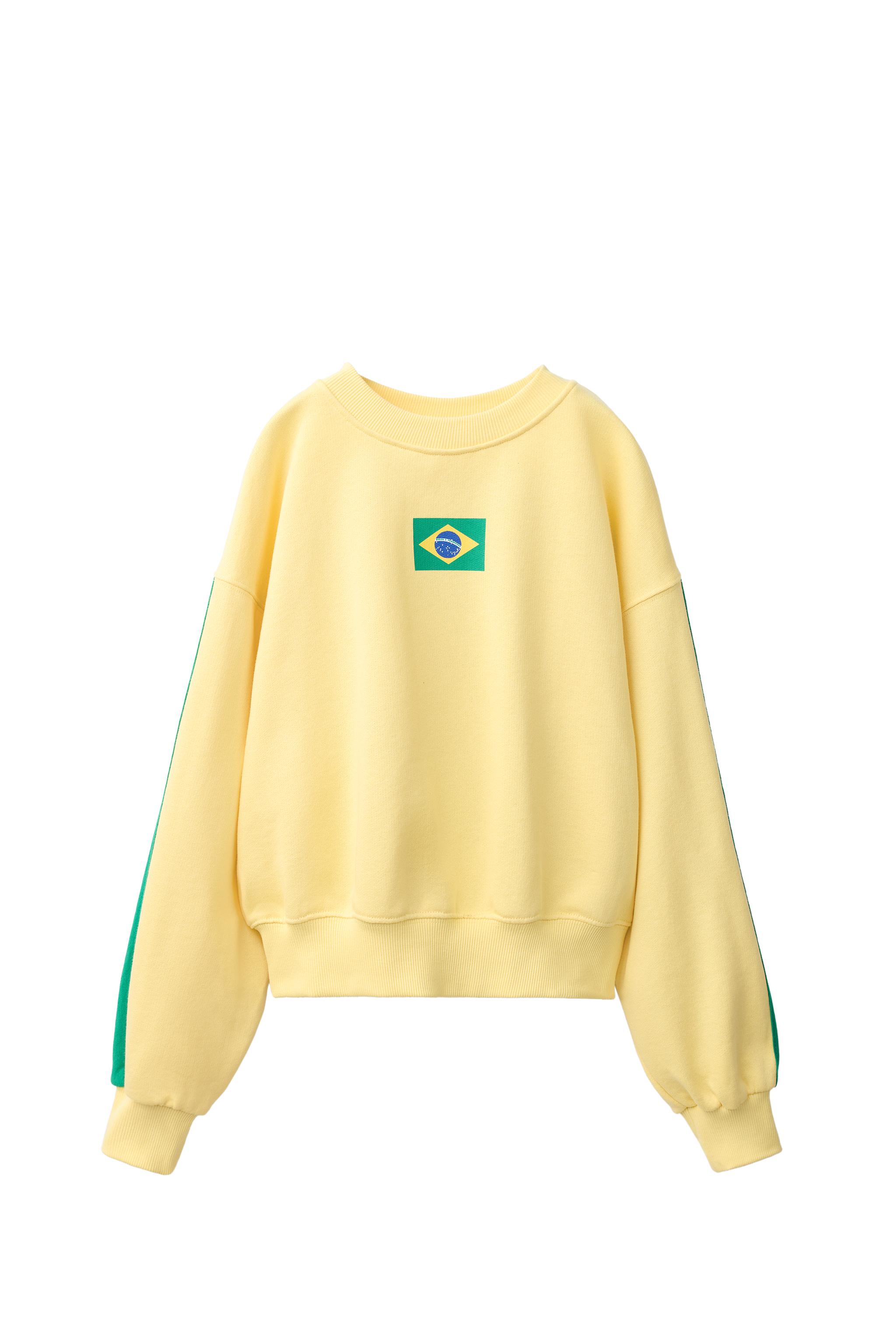 Свитшот с принтом Brasil — ZARA