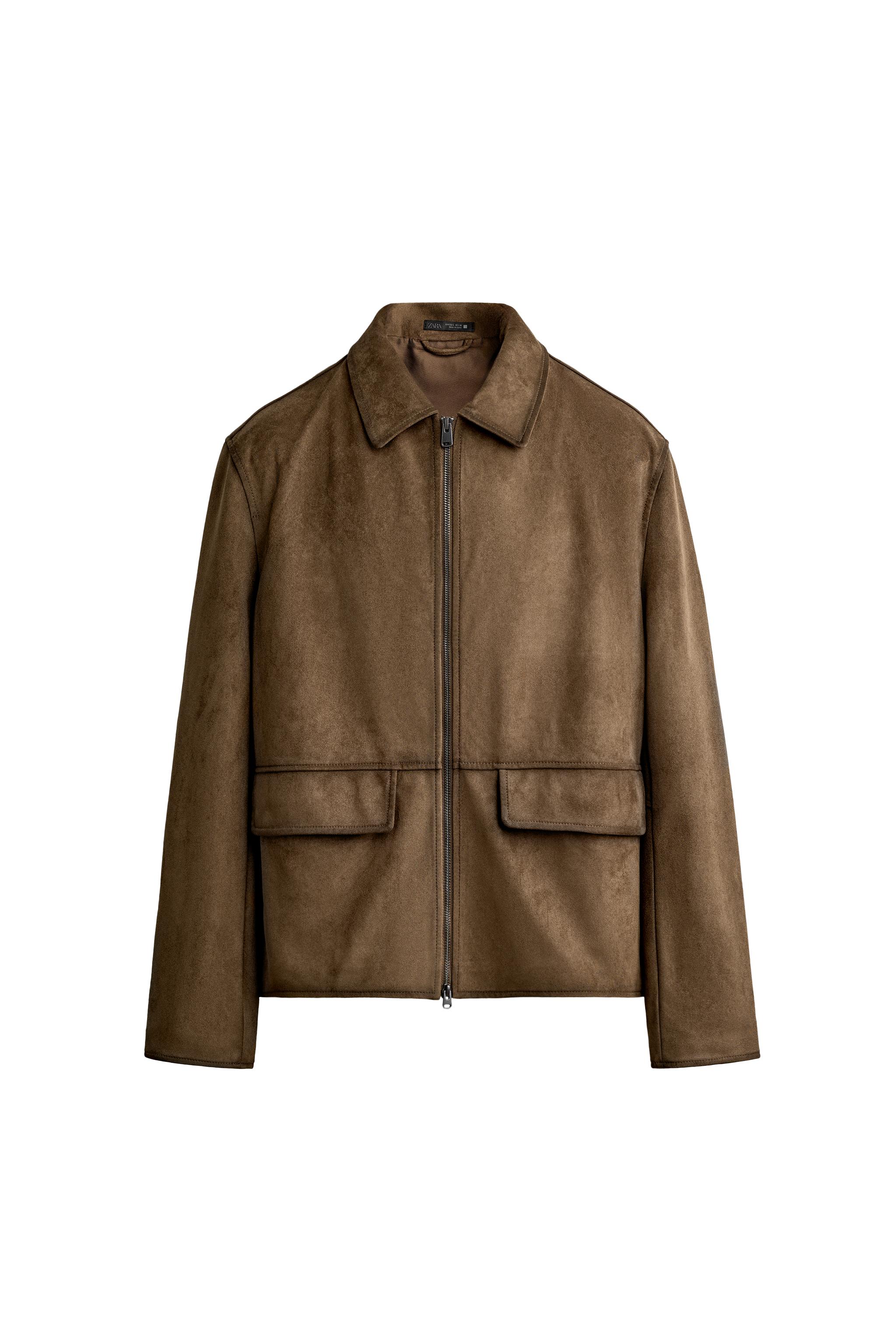 КУРТКА REGULAR FIT ИЗ ИСКУССТВЕННОЙ ЗАМШИ — ZARA