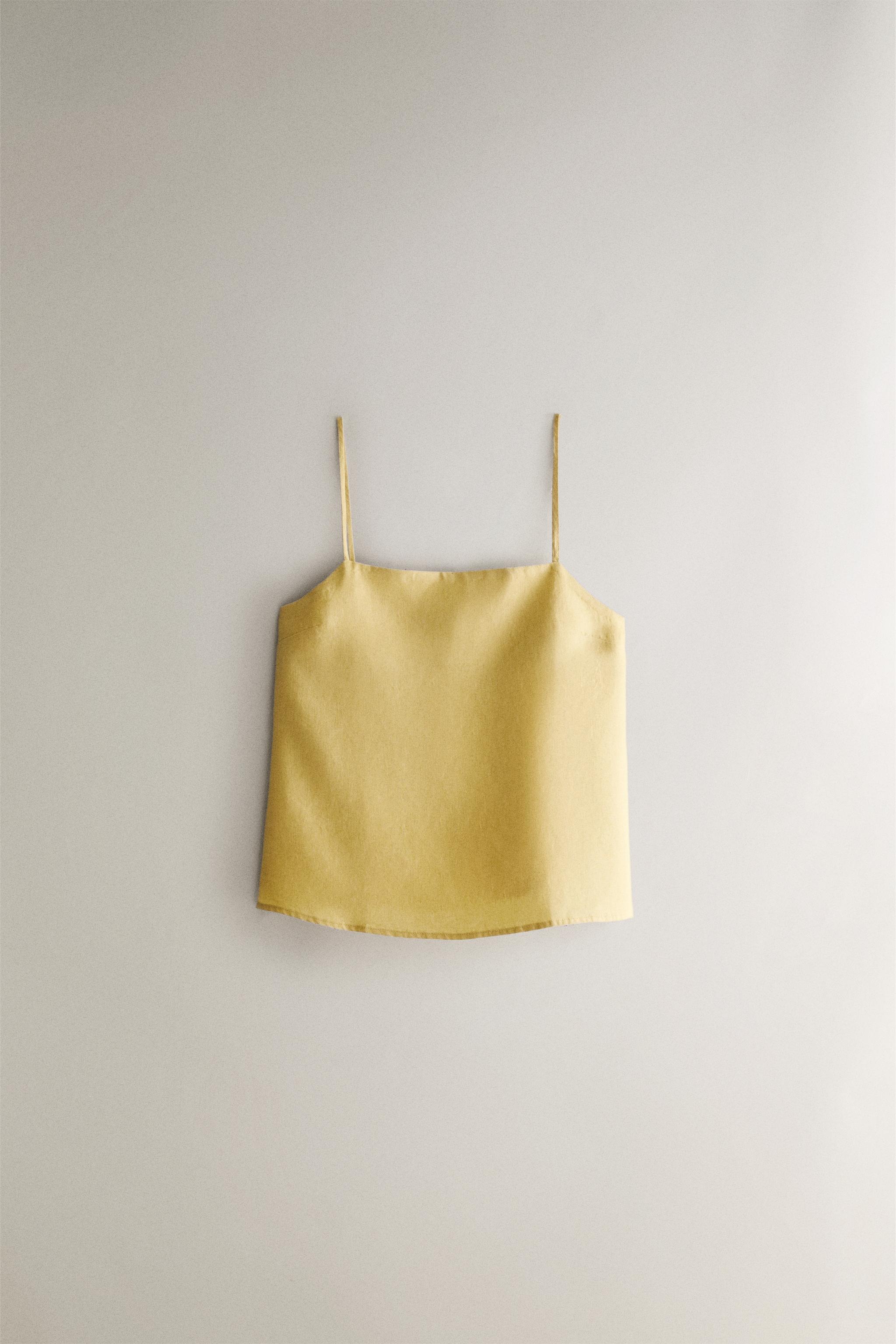 Топ из льна — ZARA