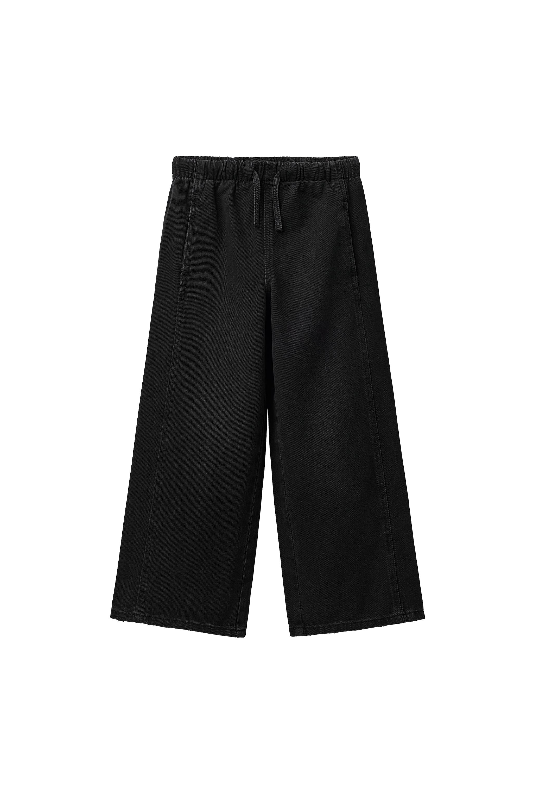 Джинсы с широкими штанинами с завязками — ZARA