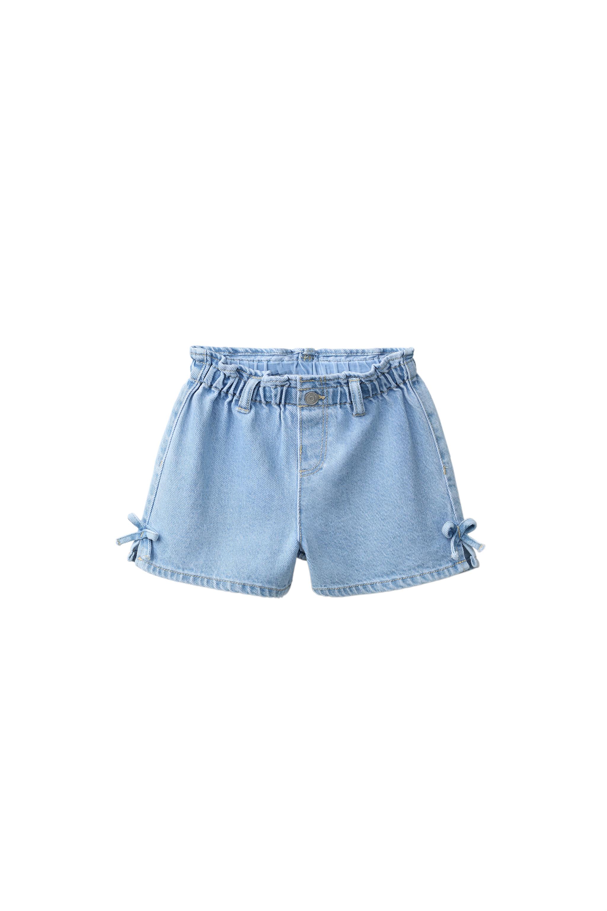 Джинсовые бермуды с бантиками — ZARA