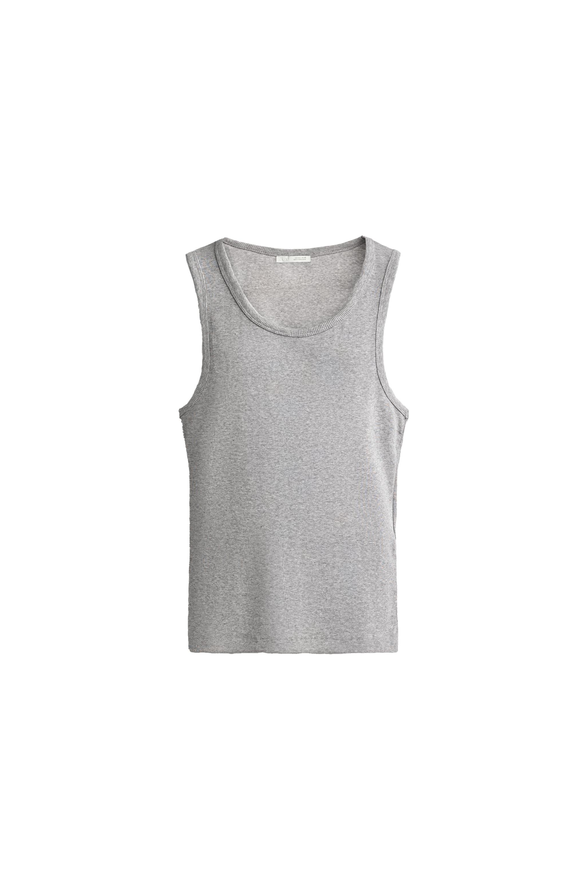 Базовая майка из рубчатой ткани — ZARA