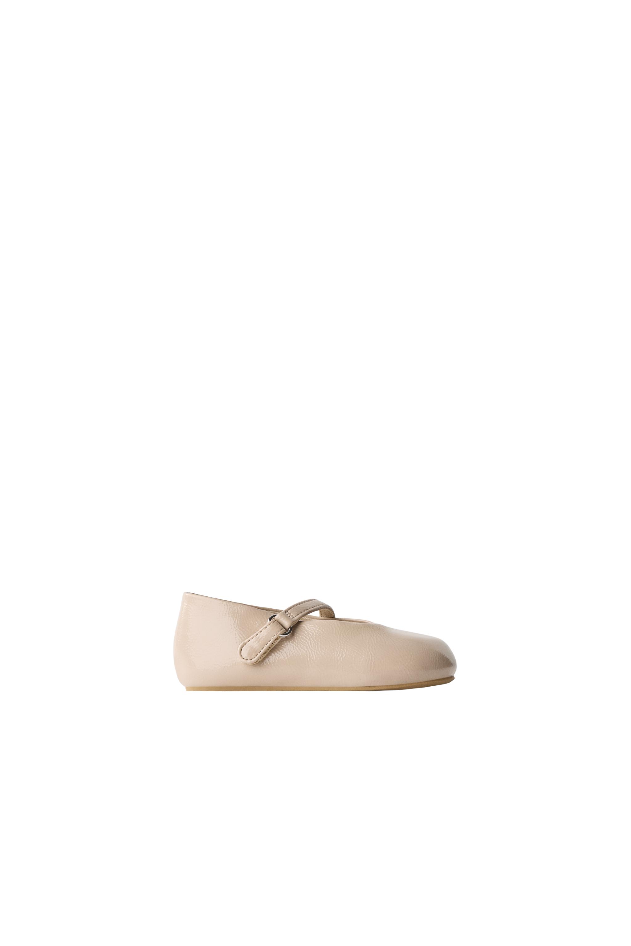 БАЛЕТКИ БЭРФУТ С ЛАКОВЫМ ПОКРЫТИЕМ — ZARA