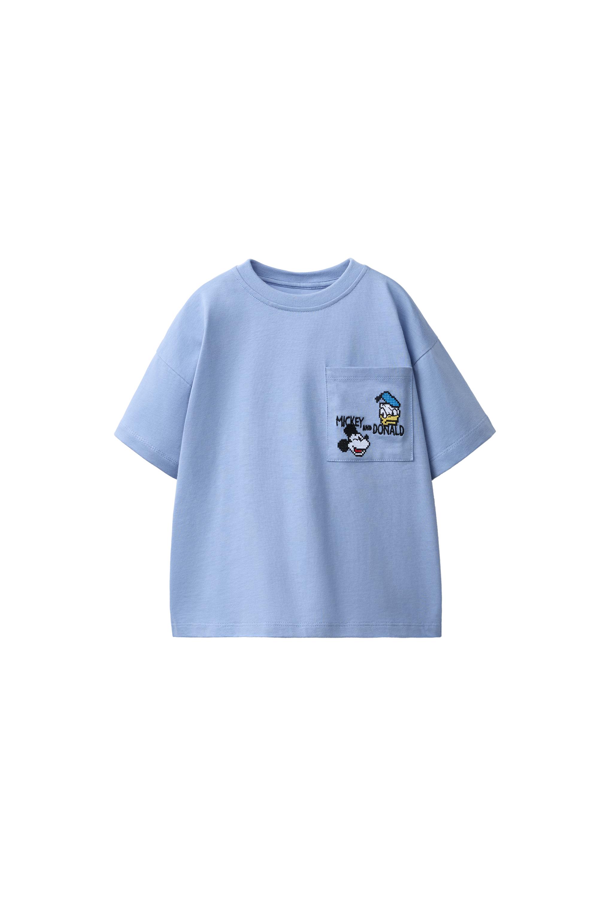 Футболка с карманом с вышивкой Mickey Mouse and Donald Duck © DISNEY — ZARA