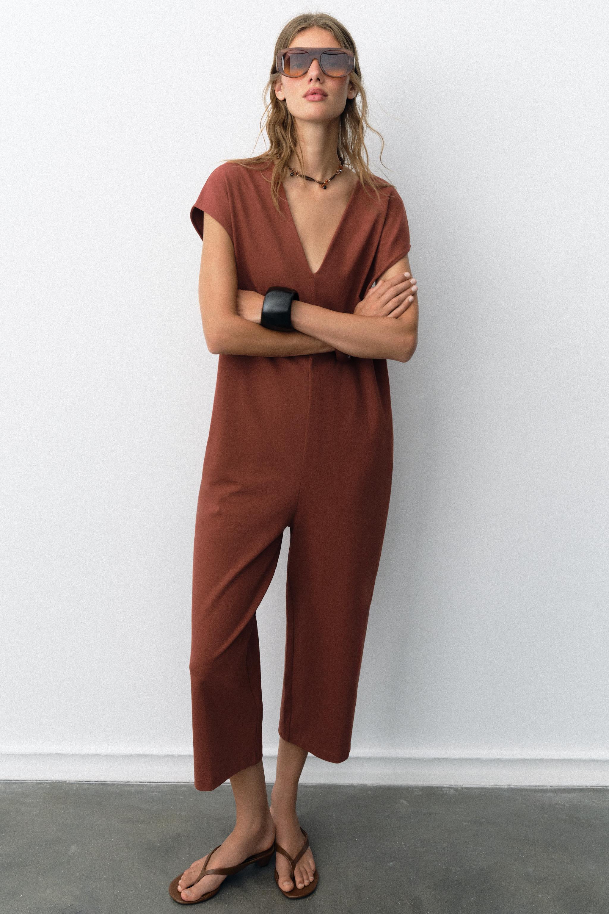 Комбинезон из плотного хлопка — ZARA