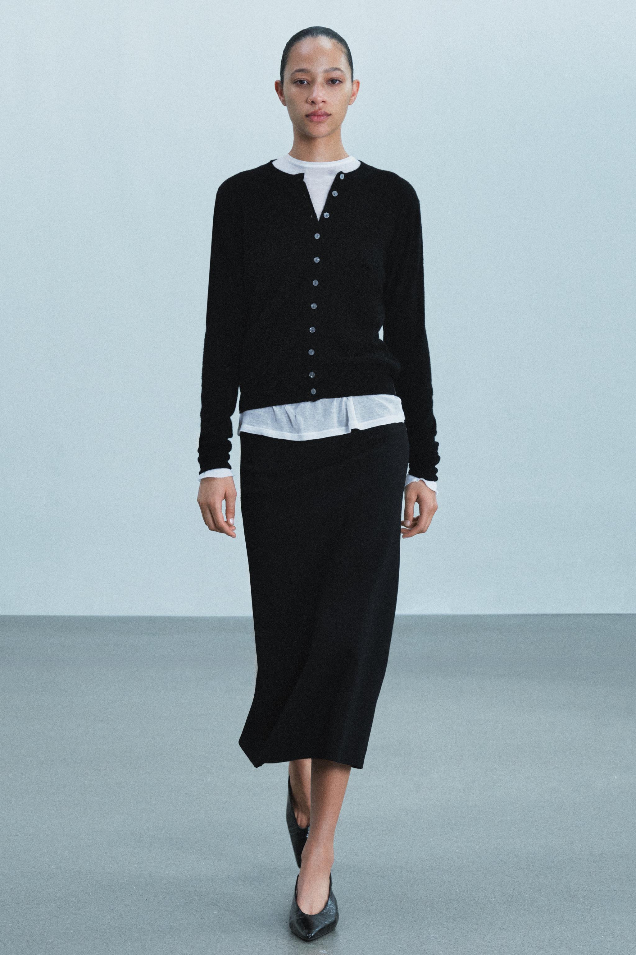 Юбка-карго миди из коллекции ZW COLLECTION с поясом — ZARA