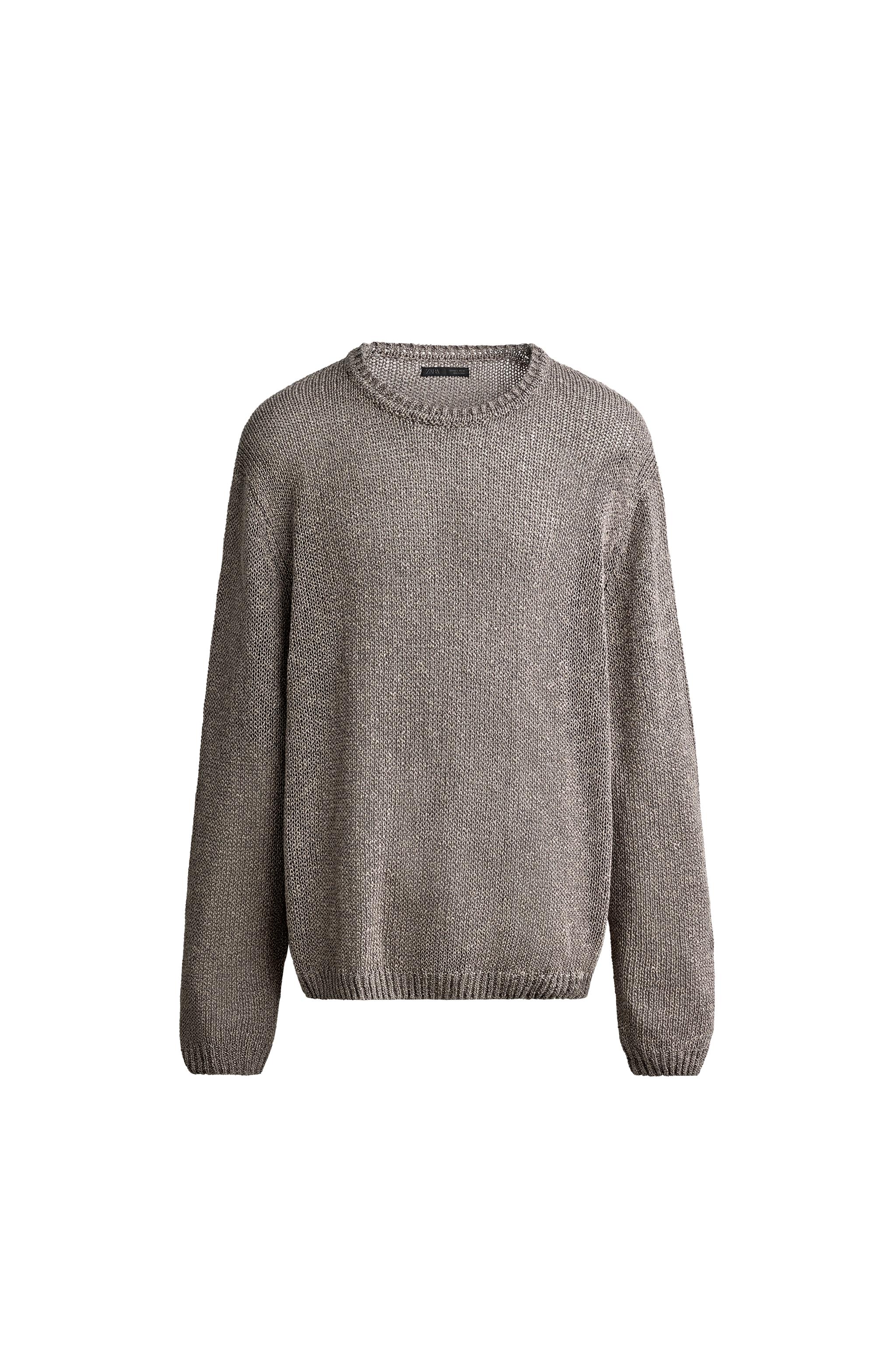 Джемпер свободного кроя фактурный — ZARA