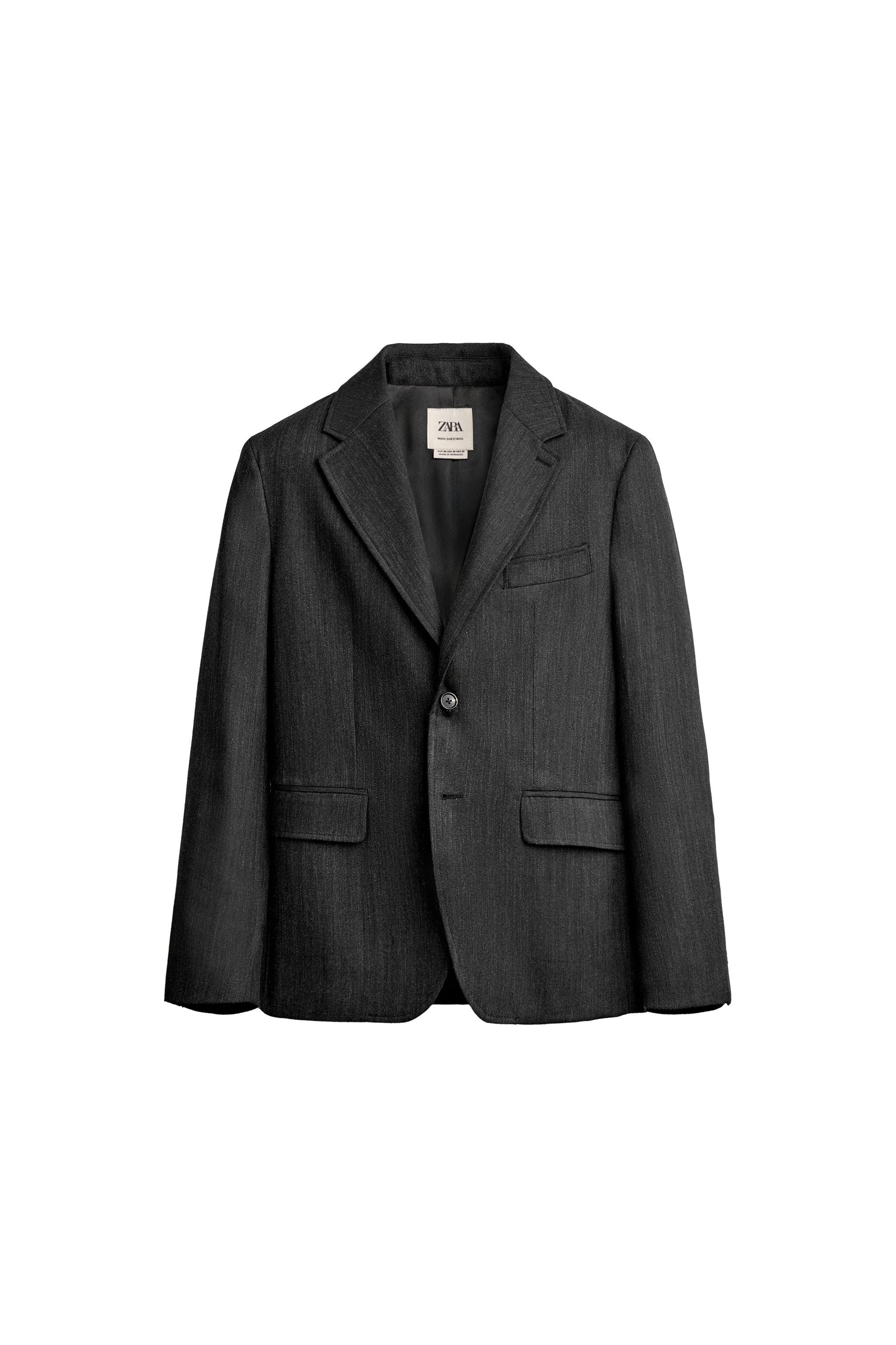 100% WOOL REGULAR FIT SUIT BLAZER — ZARA