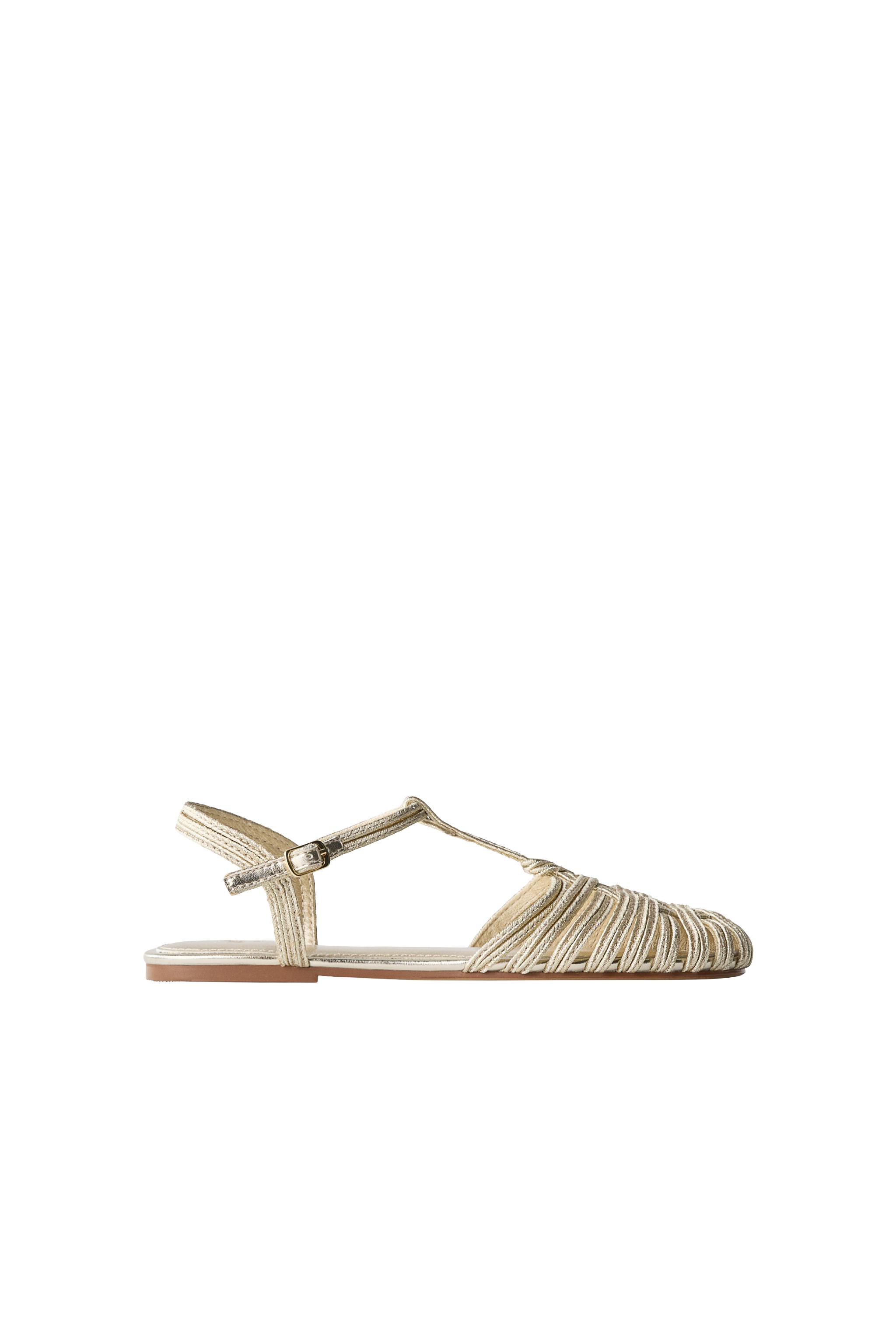 МЕТАЛЛИЗИРОВАННЫЕ САНДАЛИИ — ZARA