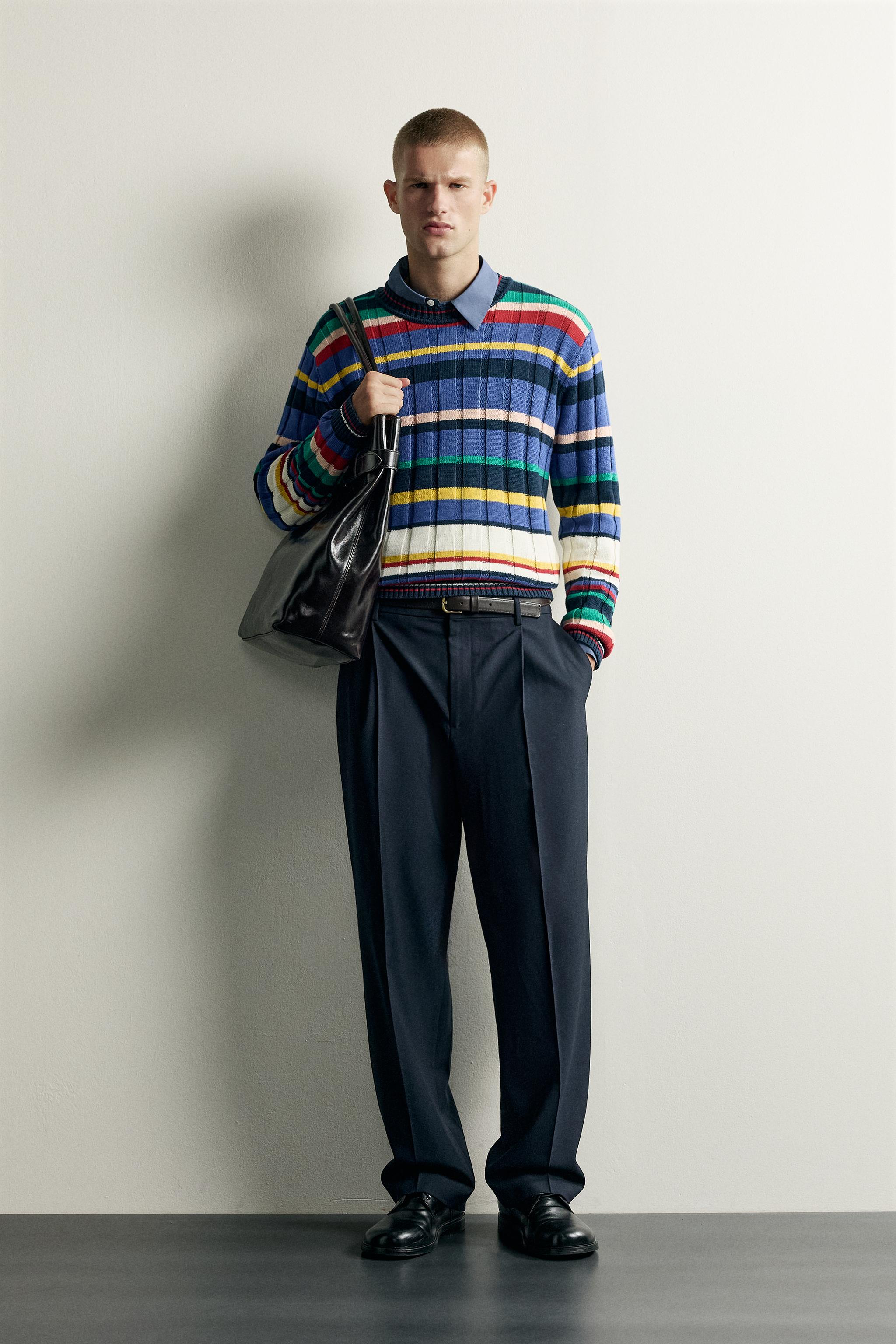 ХЛОПКОВЫЙ ЖАККАРДОВЫЙ СВИТЕР — ZARA