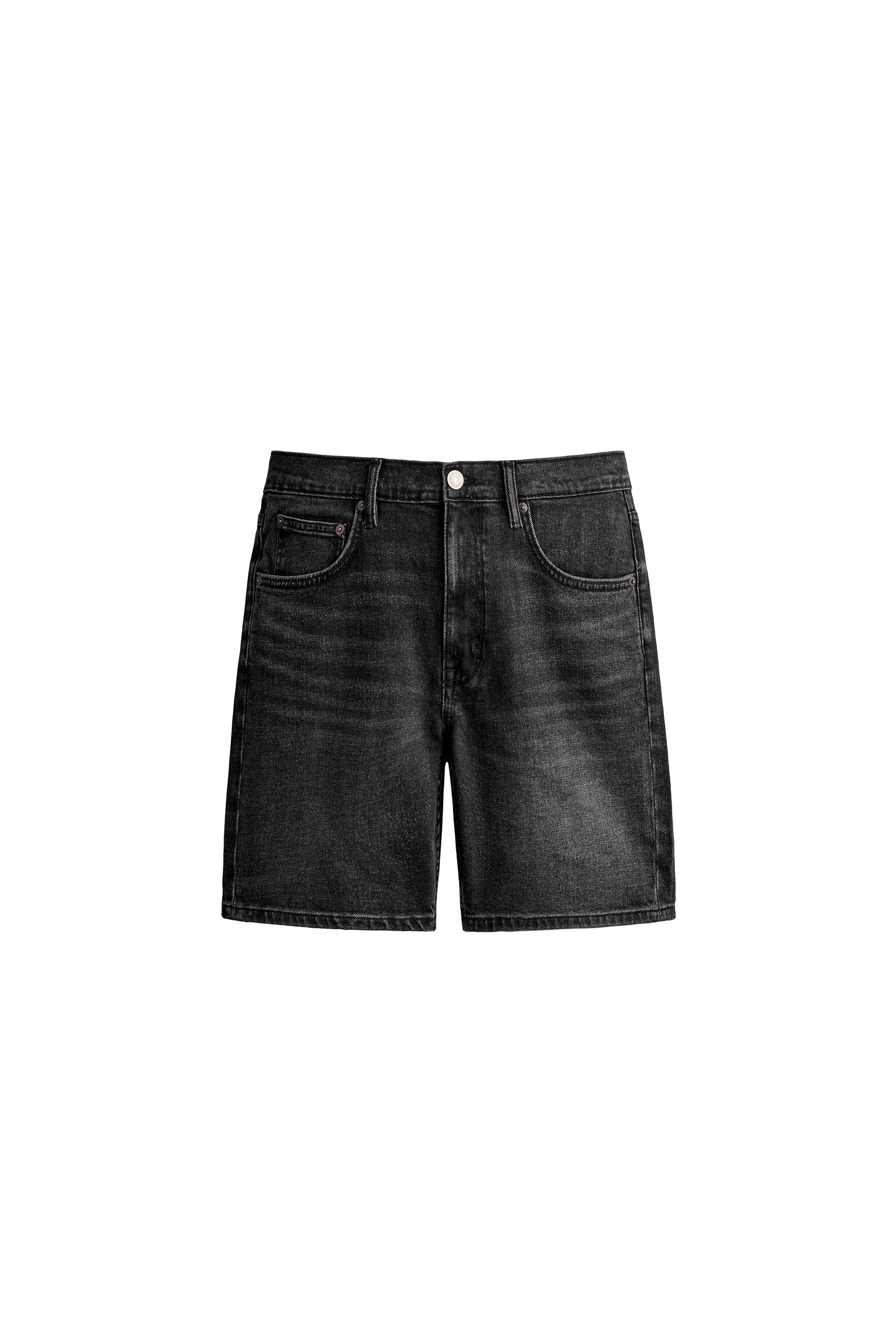 Бермуды из денима классического кроя — ZARA