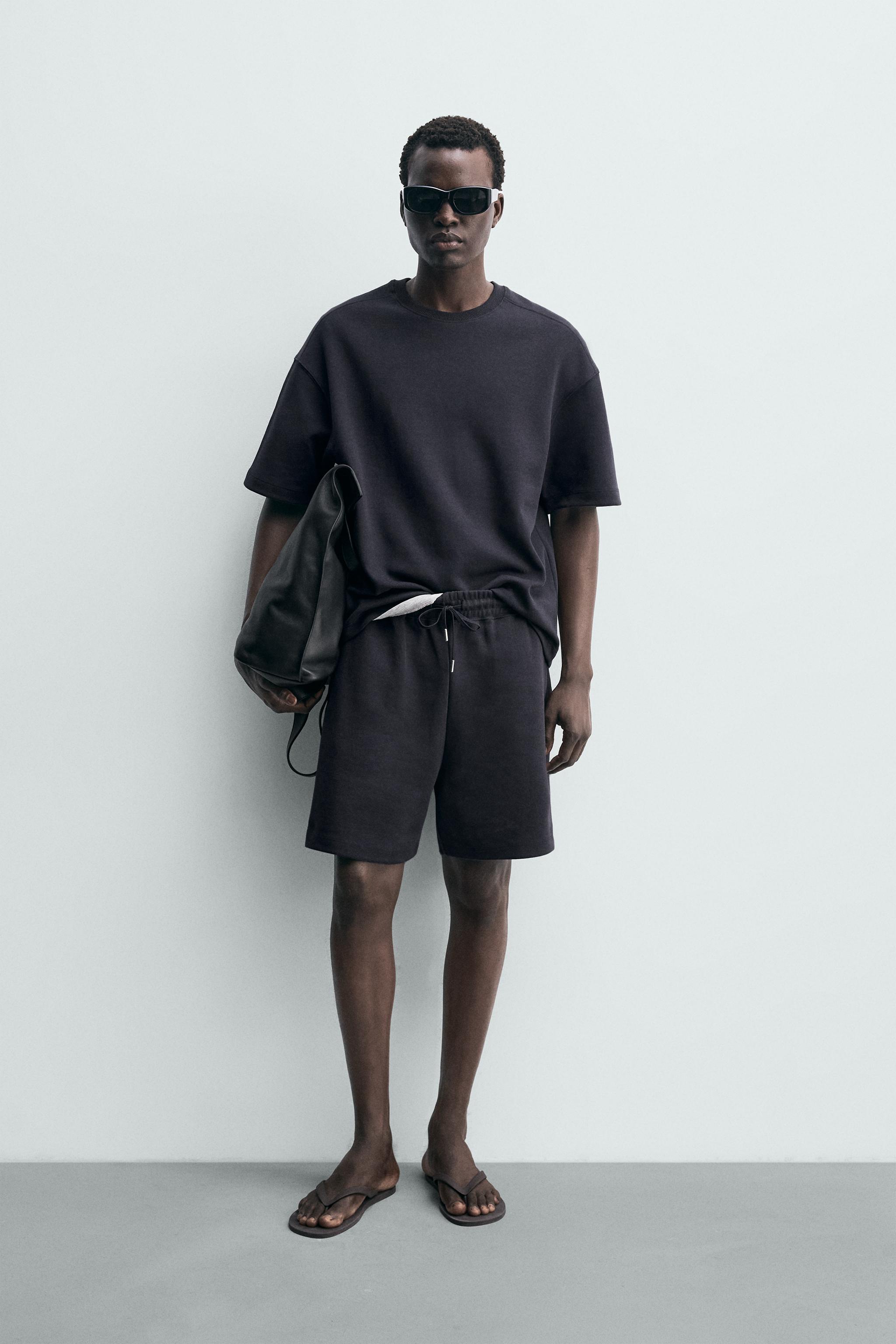 Бермуды-джоггеры свободного кроя из интерлока — ZARA
