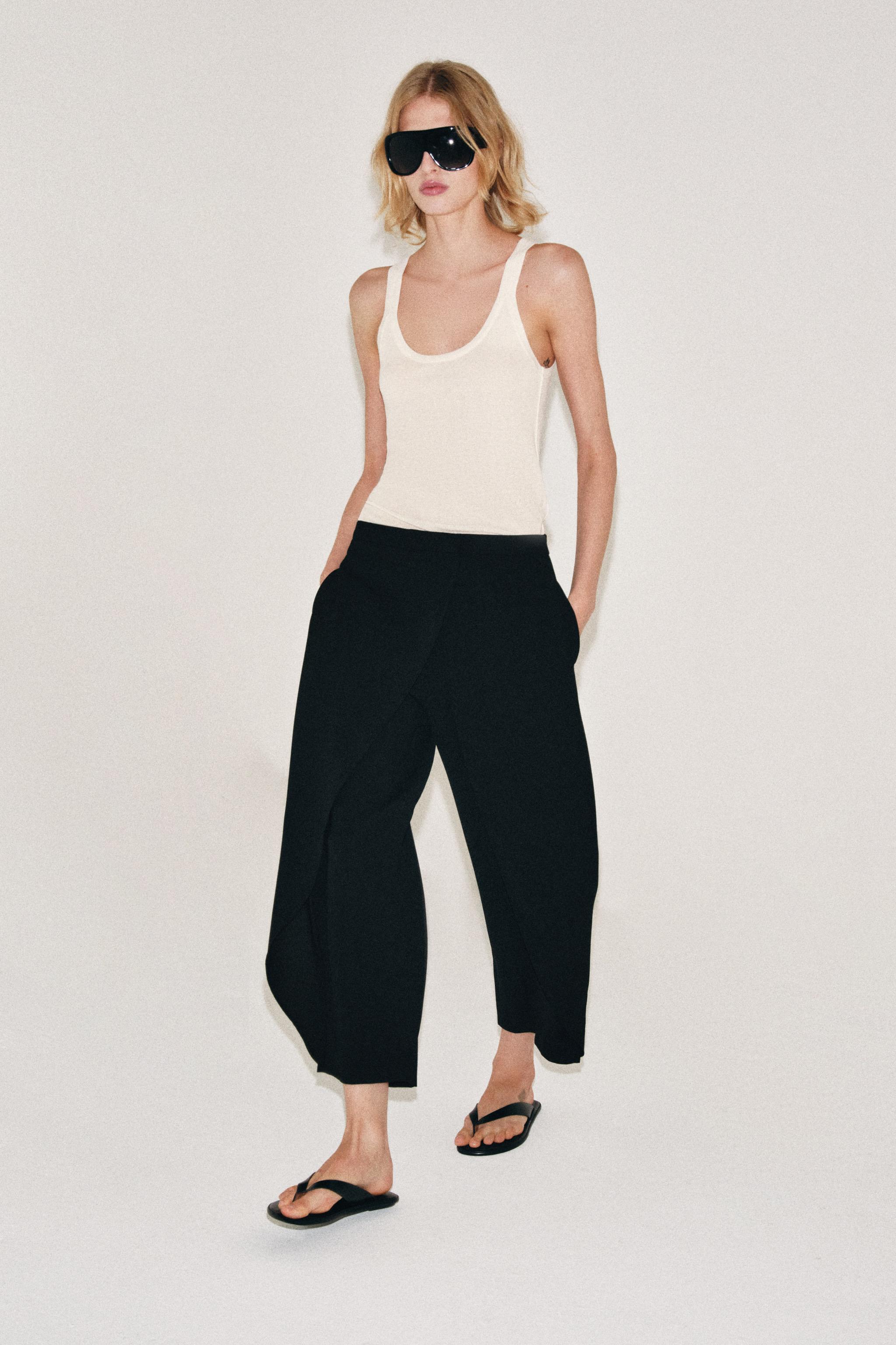 Брюки ZW COLLECTION с защипами спереди — ZARA