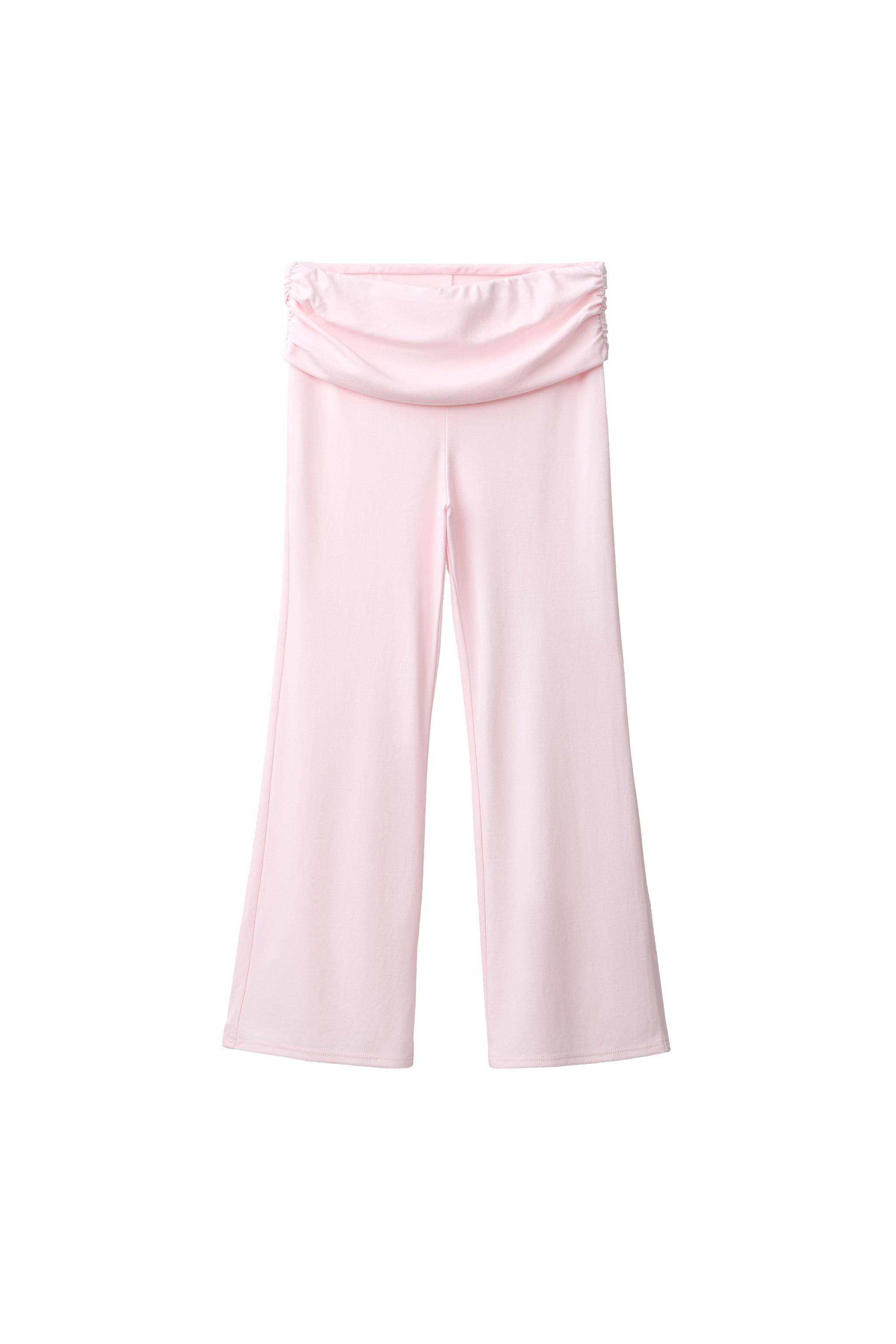 Брюки клёш с отворотами и сборками — ZARA