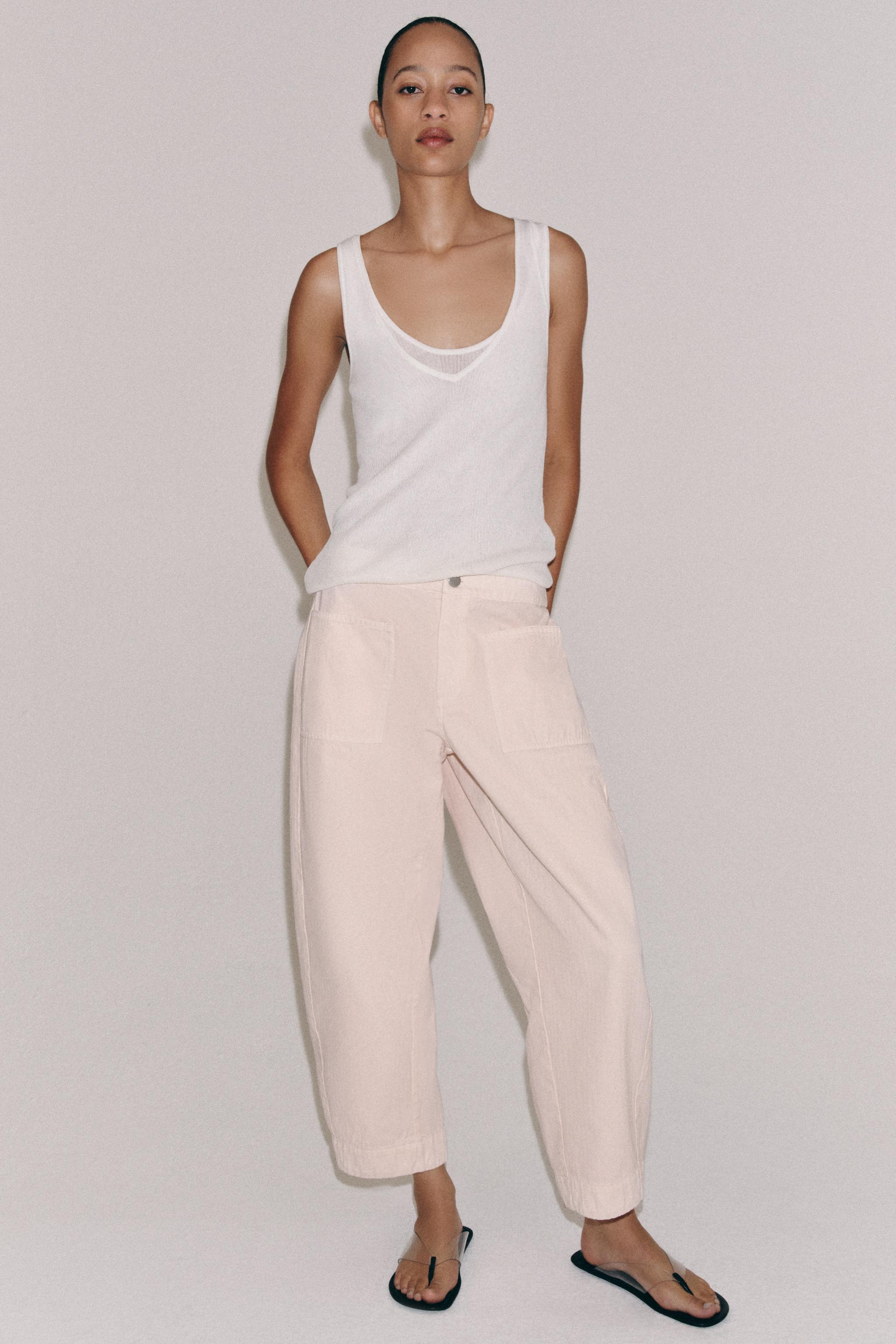 Брюки силуэта "бочонок" ZW COLLECTION — ZARA