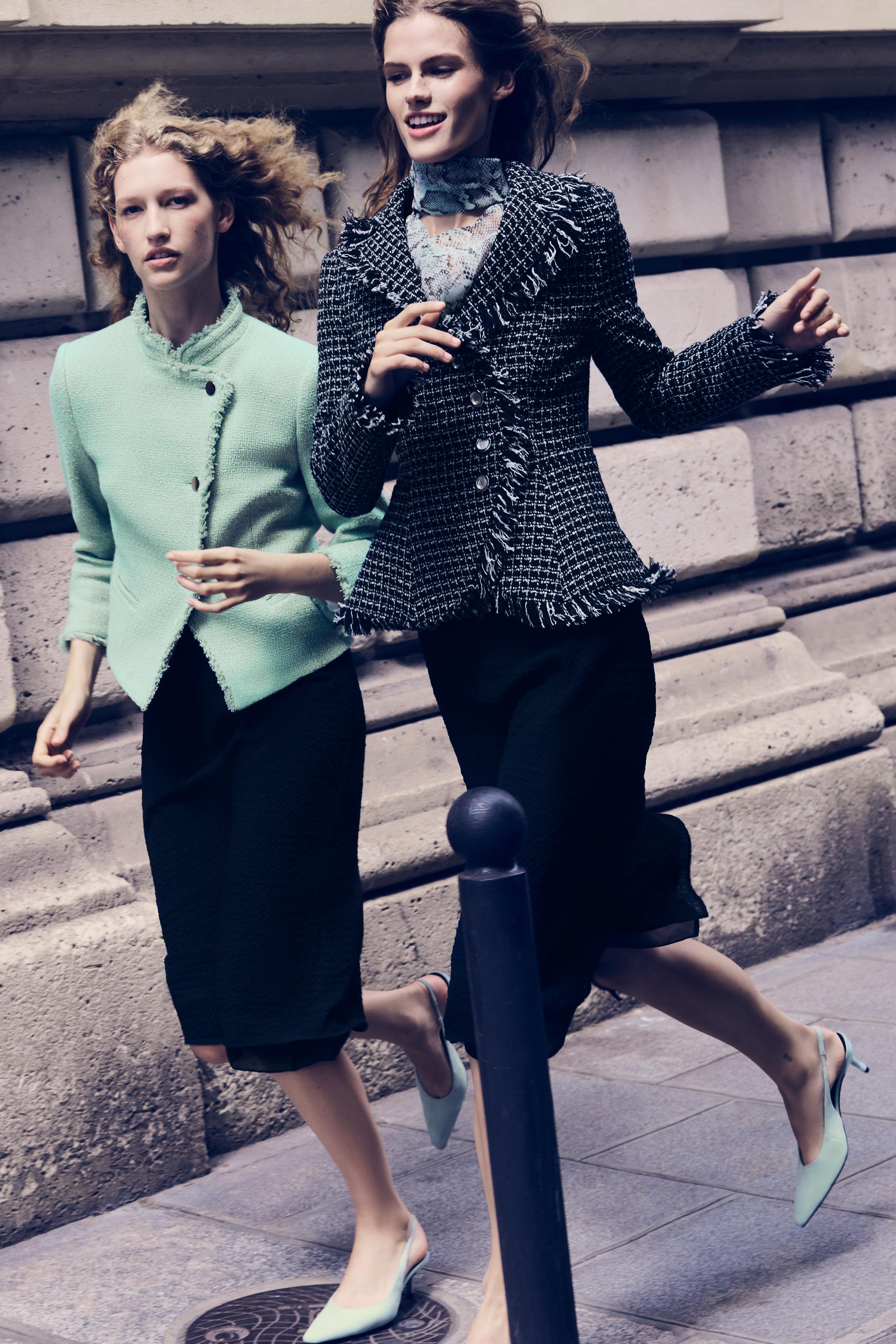 Юбка миди комбинированная — ZARA