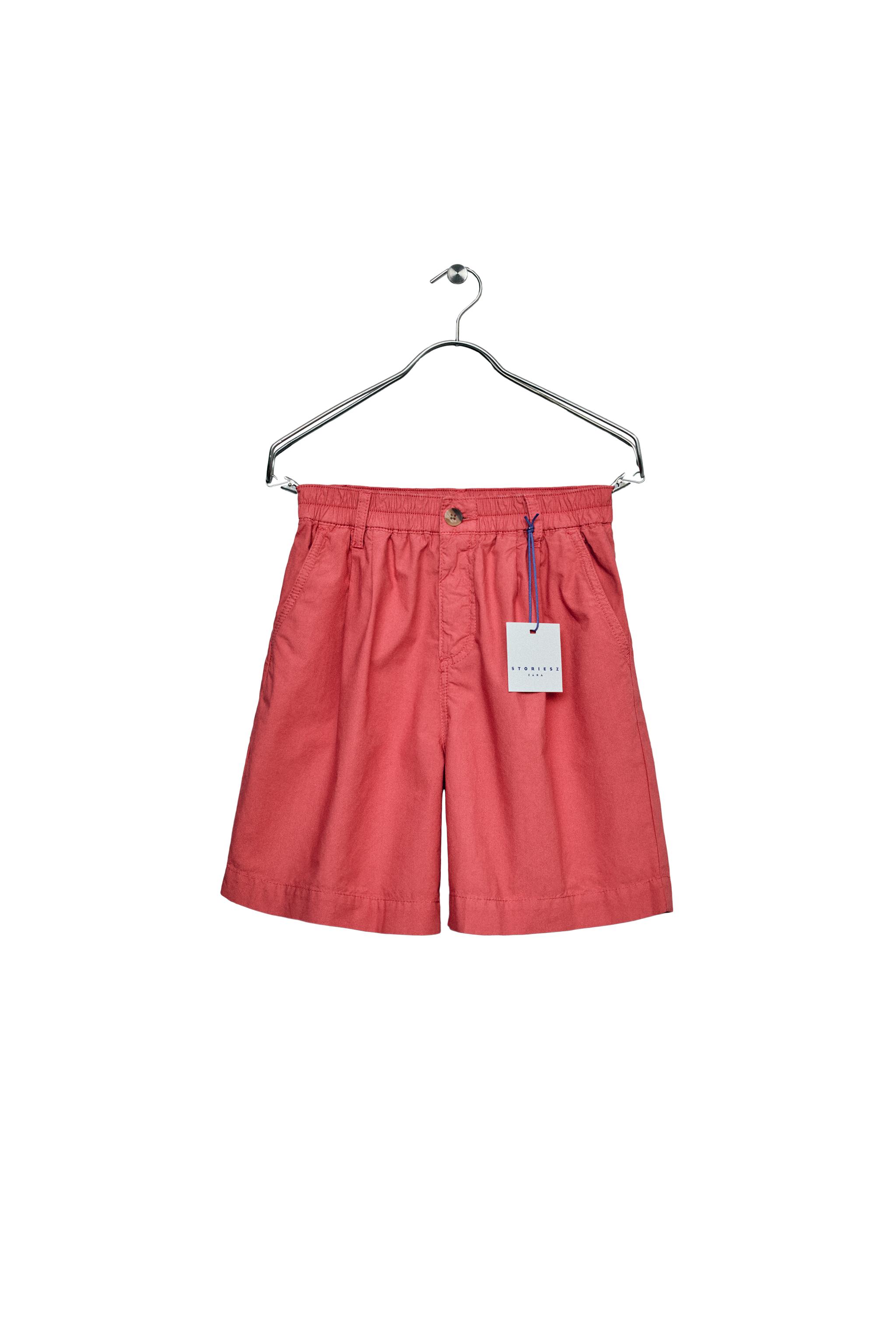 Бермуды из поплина с вытачками — ZARA