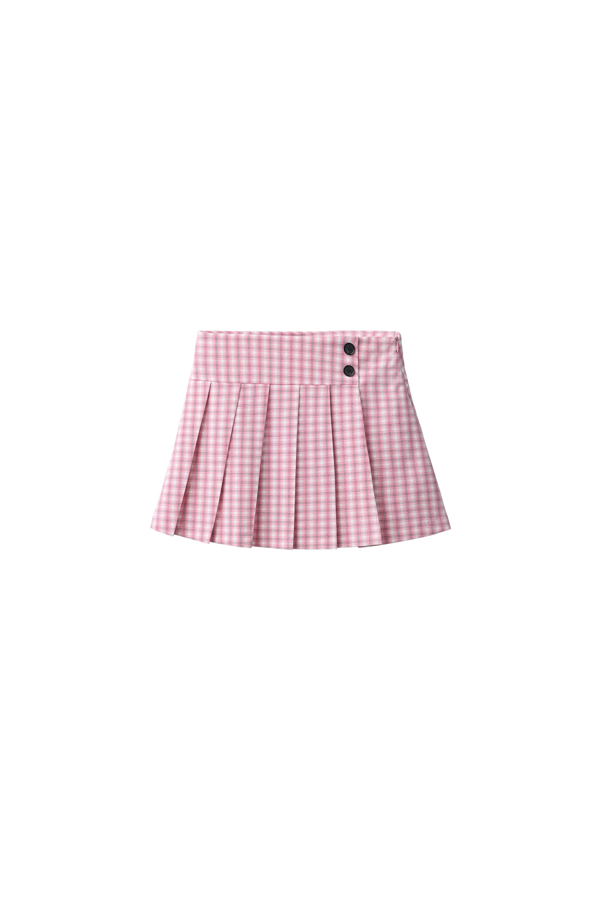 Юбка в клетку со складками — ZARA
