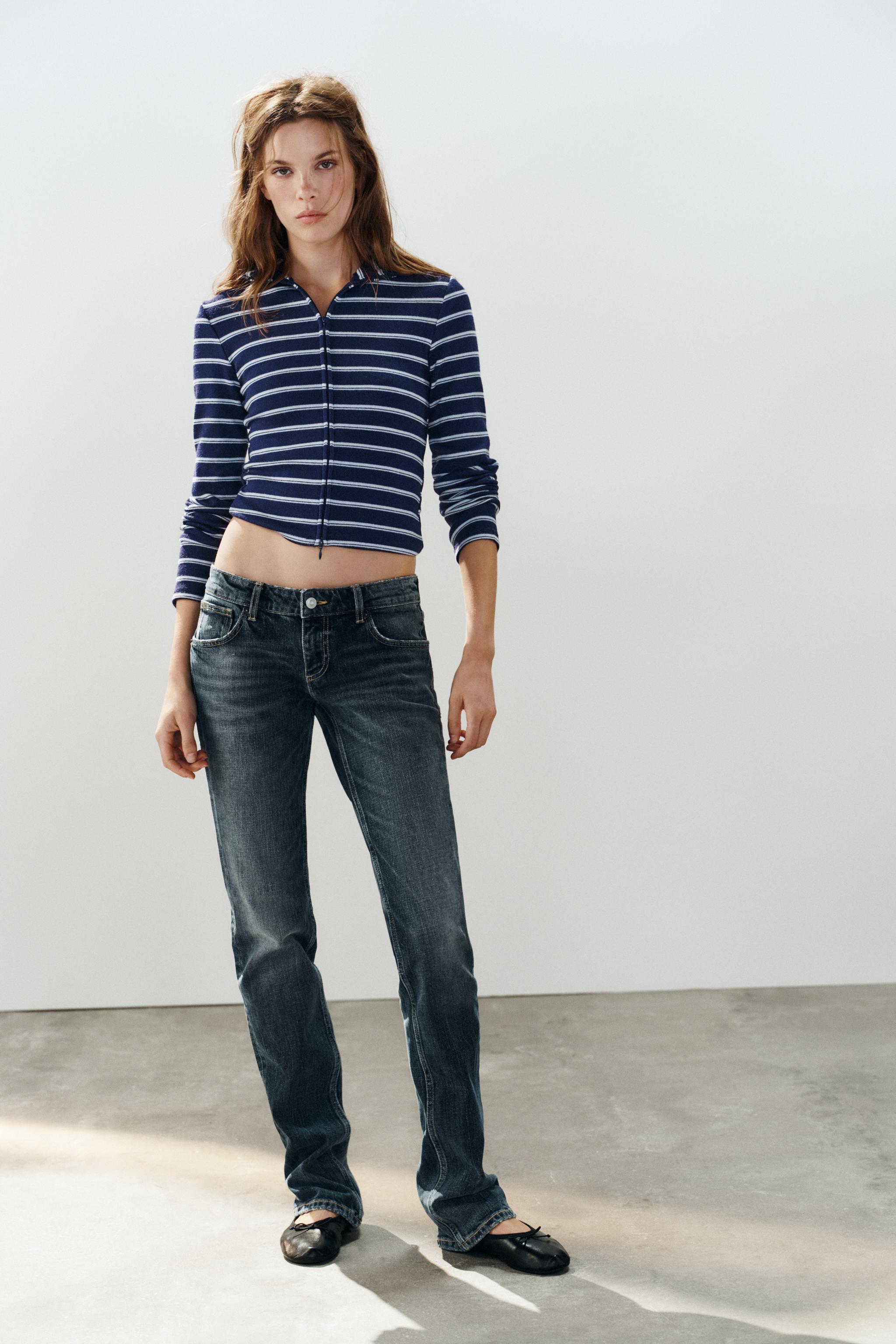 STRIPED ZIP JACKET — ZARA