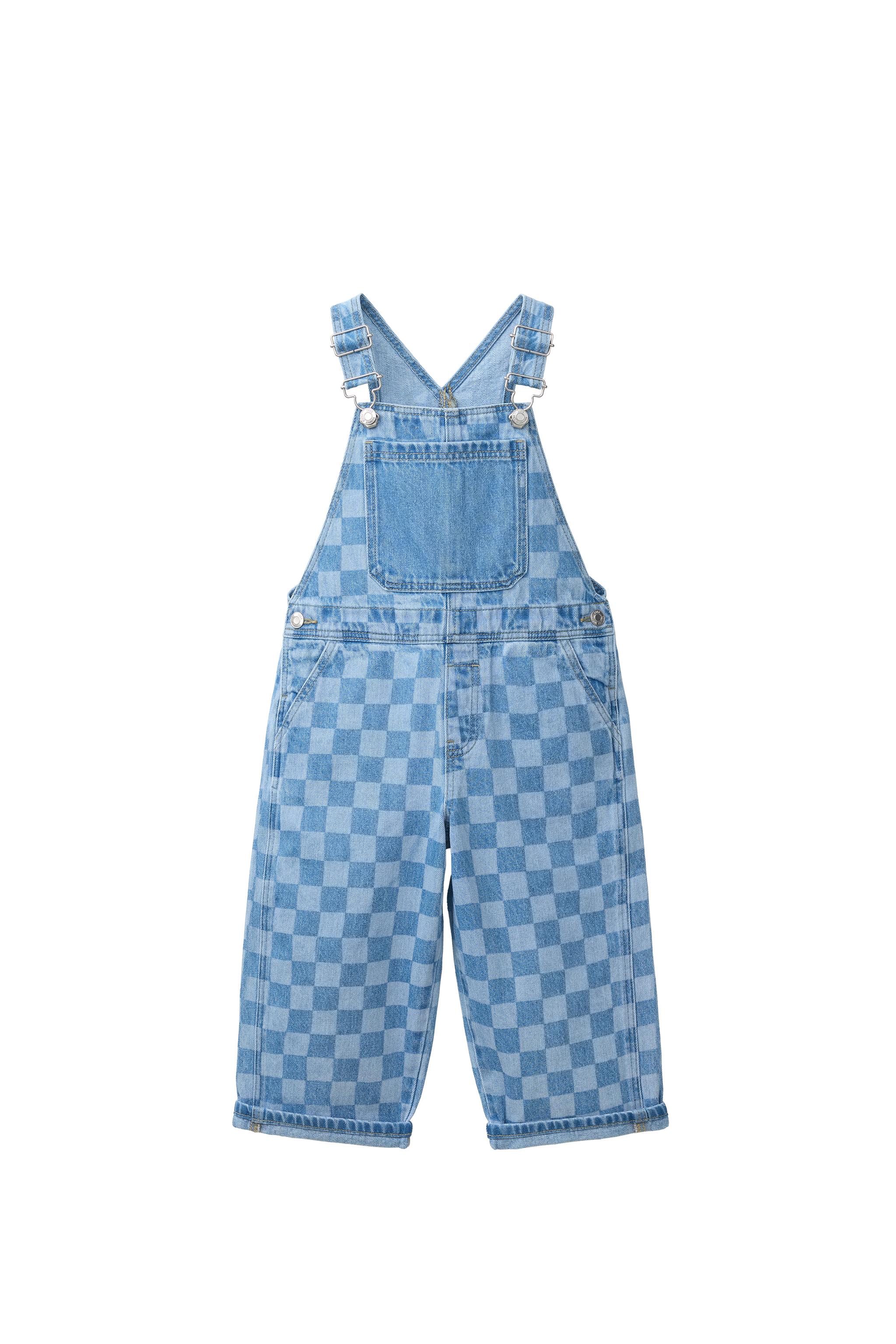 ДЛИННЫЙ ДЖИНСОВЫЙ КОМБИНЕЗОН В ШАШЕЧКУ — ZARA