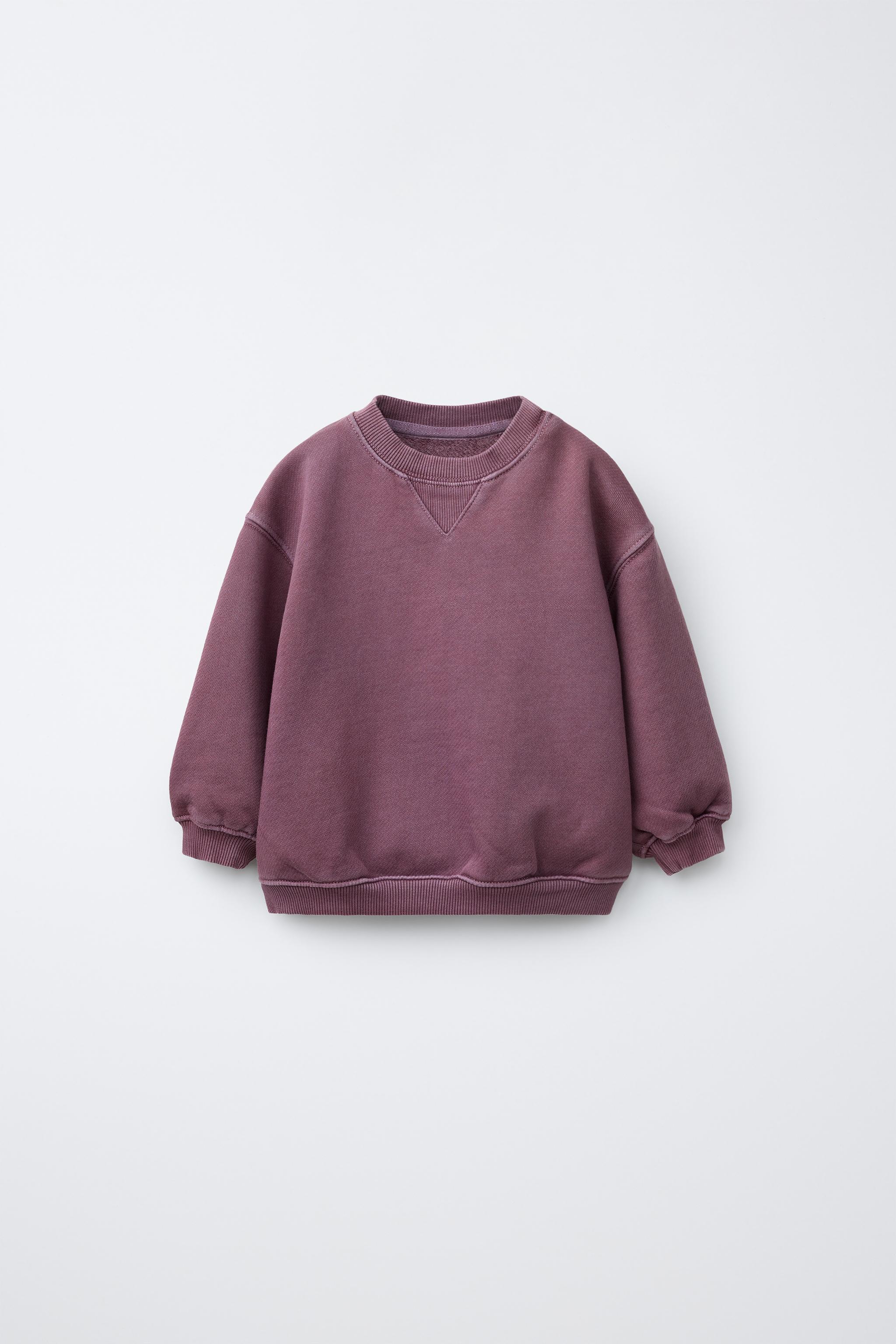 ОДНОТОННАЯ ТОЛСТОВКА ИЗ КРАШЕНОЙ ТКАНИ — ZARA