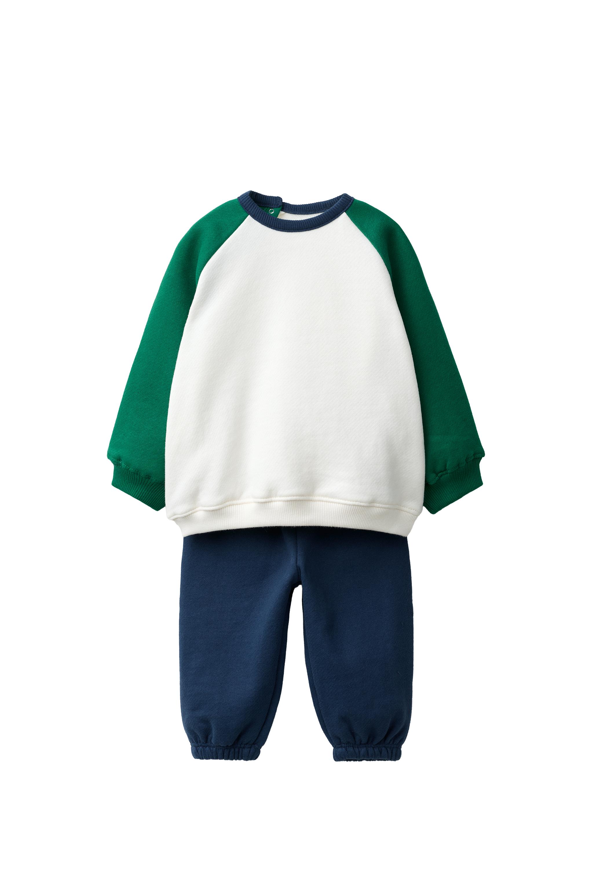 CONTRAST SWEATSHIRT AND JOGGERS SET — ZARA