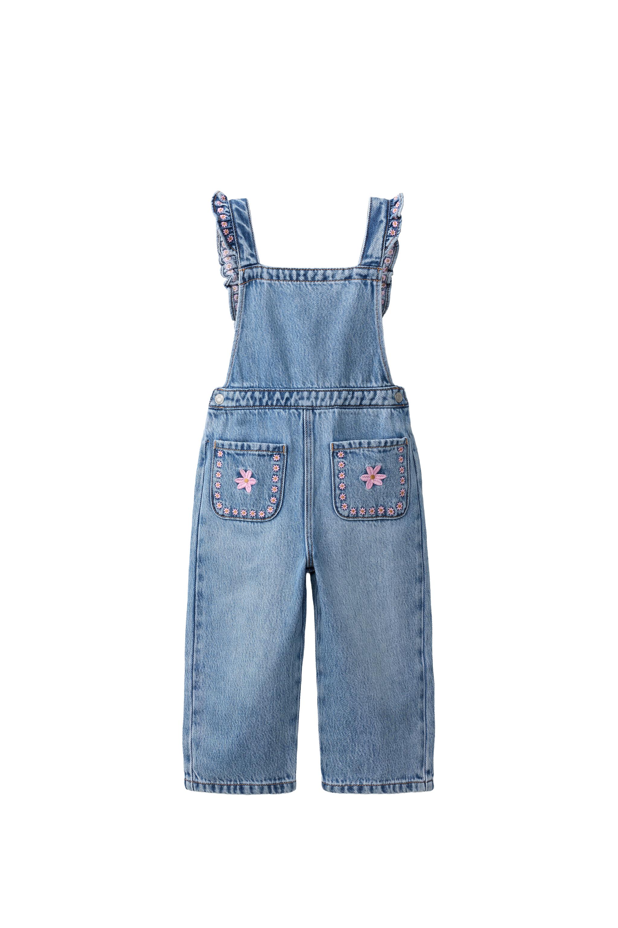 ДЖИНСОВЫЙ КОМБИНЕЗОН С ВЫШИВКОЙ — ZARA