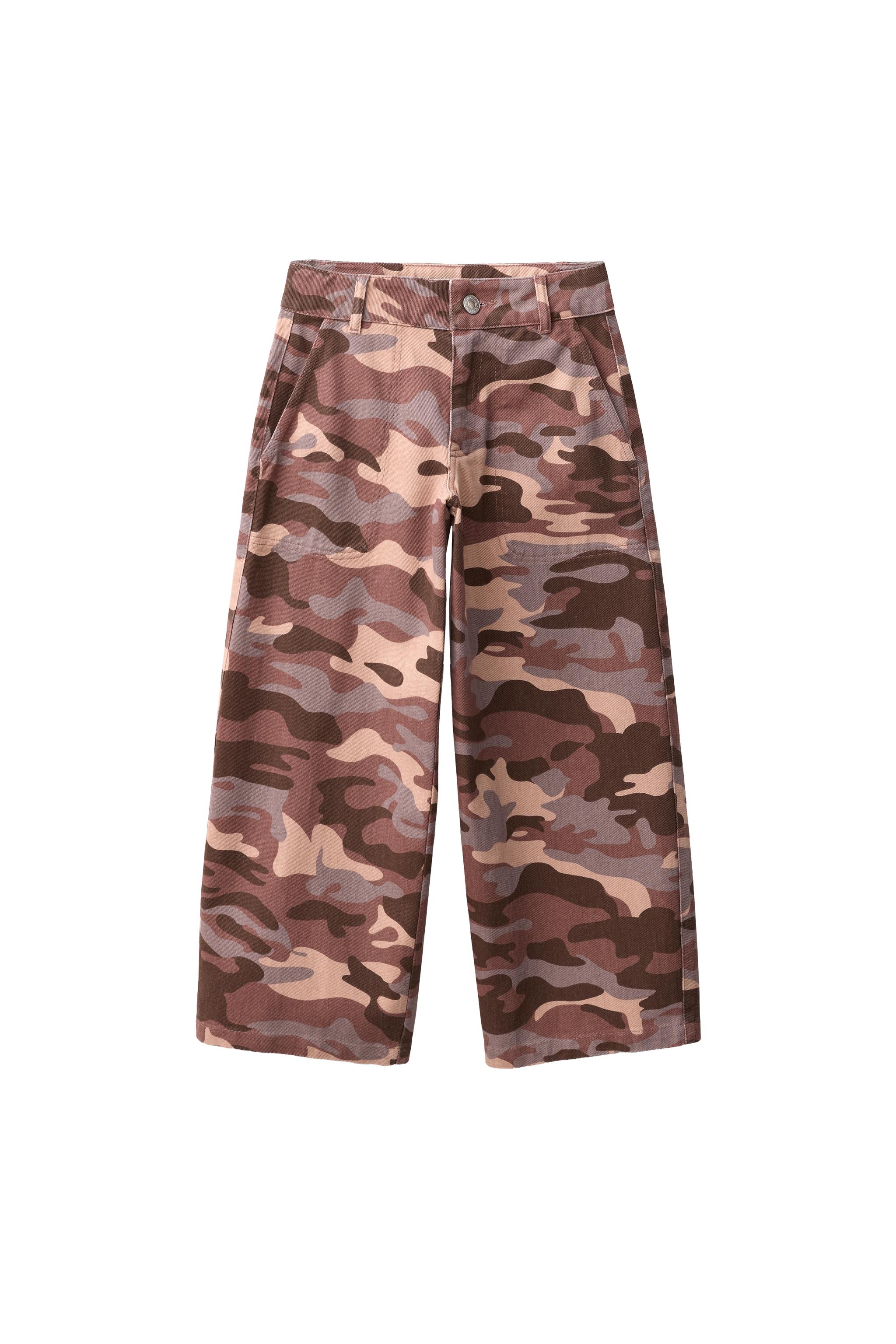 PRINTED BARREL TROUSERS — ZARA