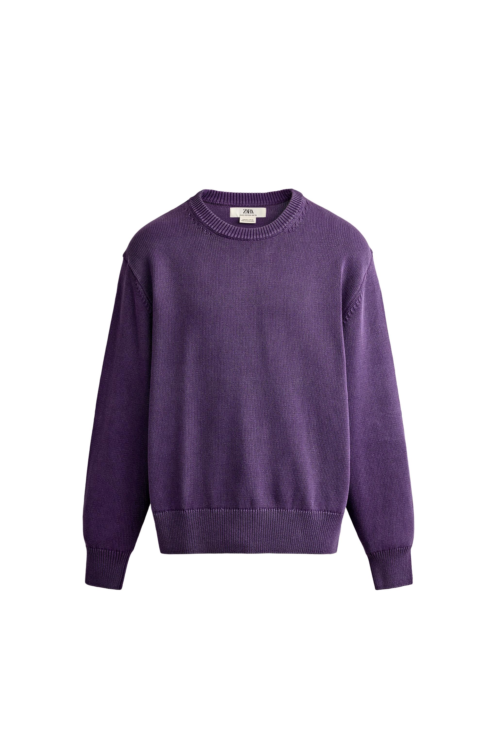 СВИТЕР ИЗ ХЛОПКА КЛАССИЧЕСКОГО КРОЯ — ZARA