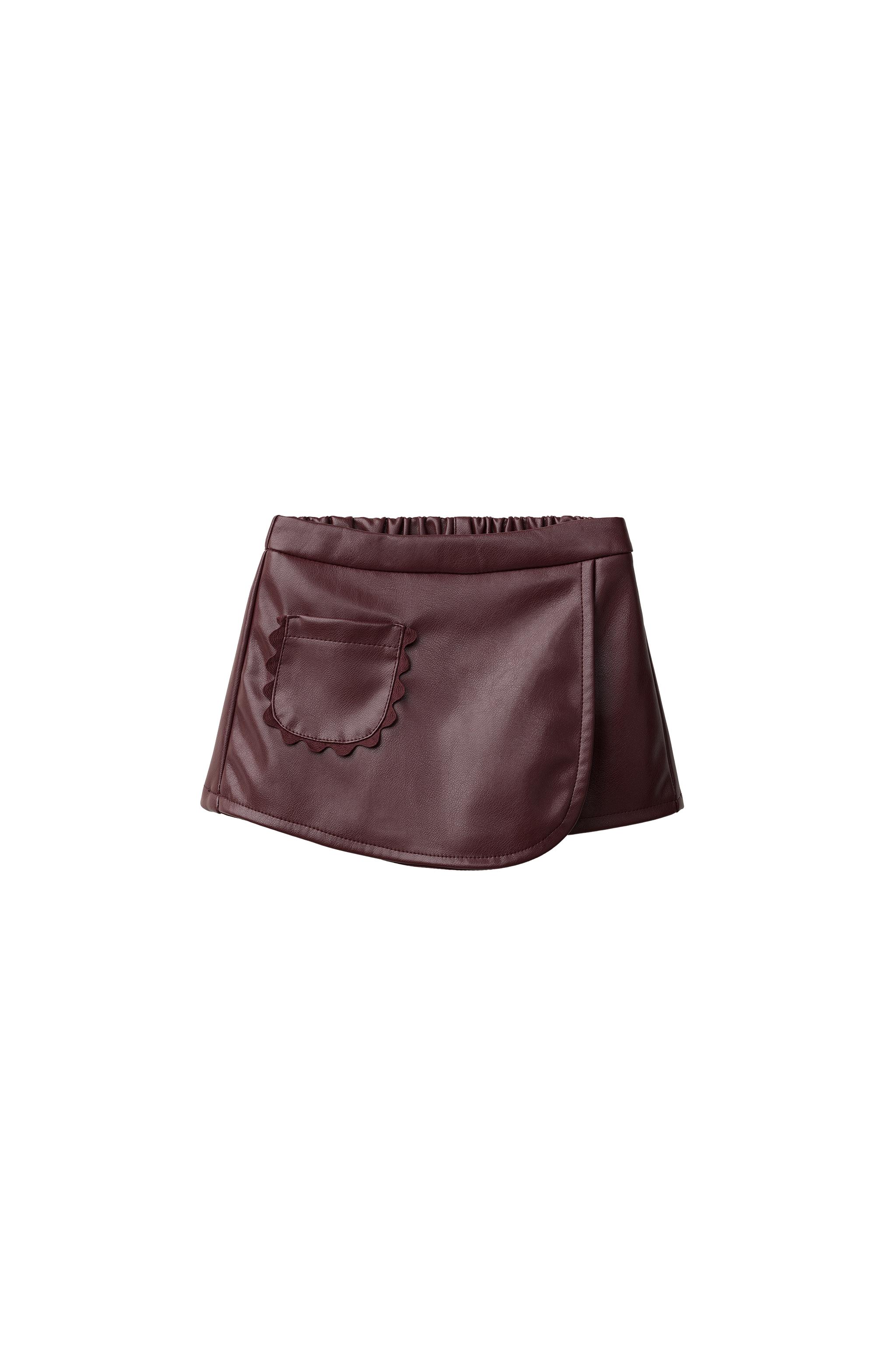 Юбка-шорты бермуды из искусственной кожи — ZARA