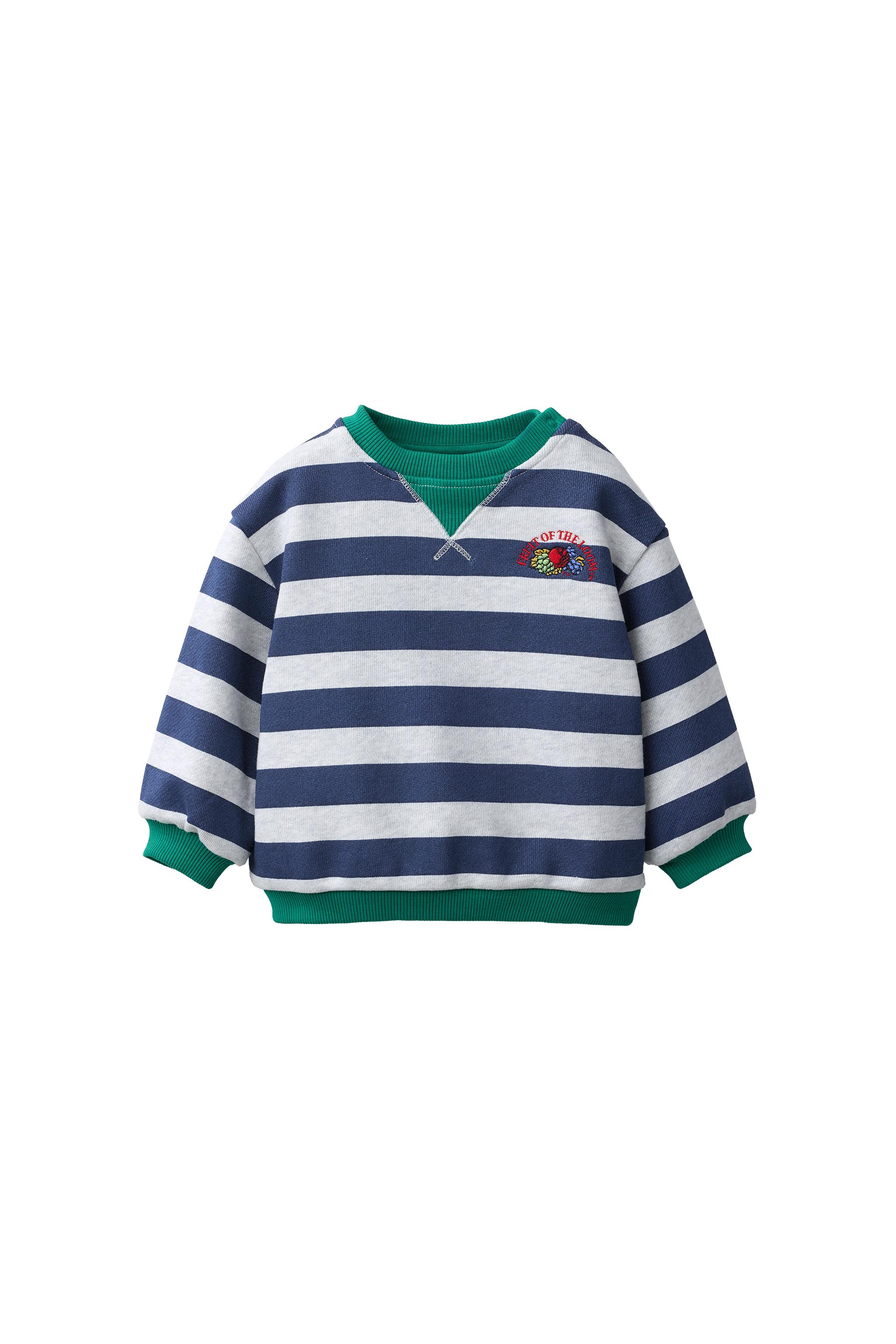 Свитшот в полоску с контрастным кантом Fruit of the Loom™ — ZARA