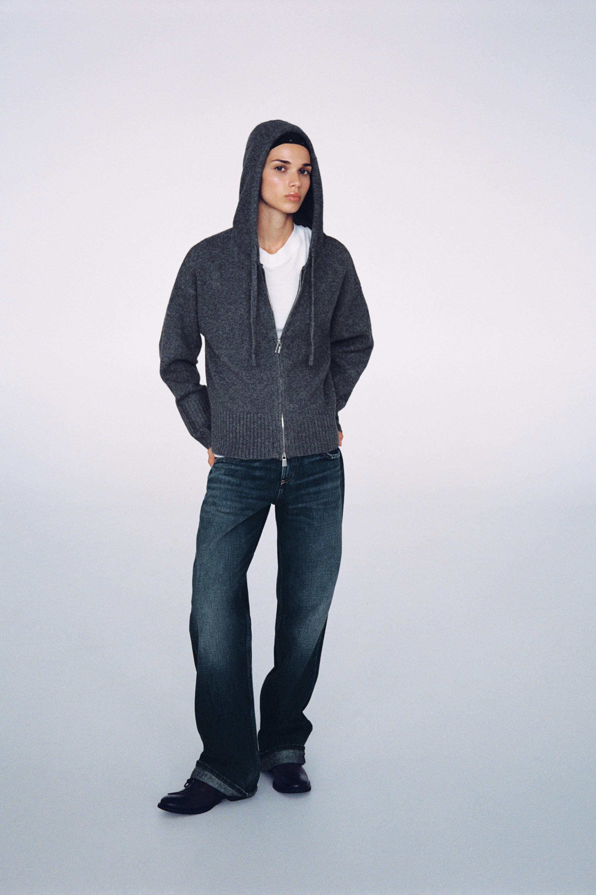 KNIT HOODIE — ZARA