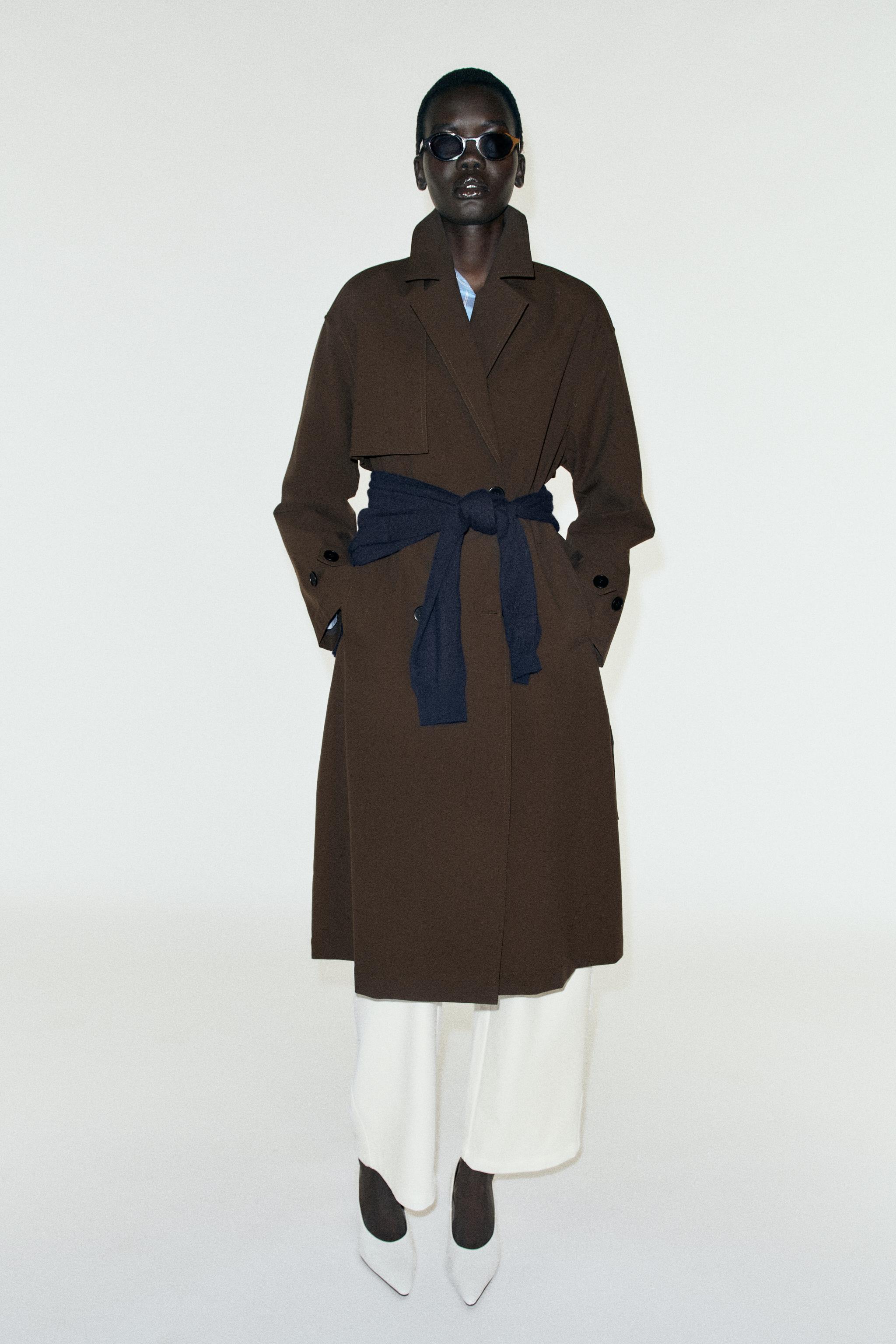 WATER-REPELLENT WINDBREAKER TRENCH COAT WITH BELT — ZARA