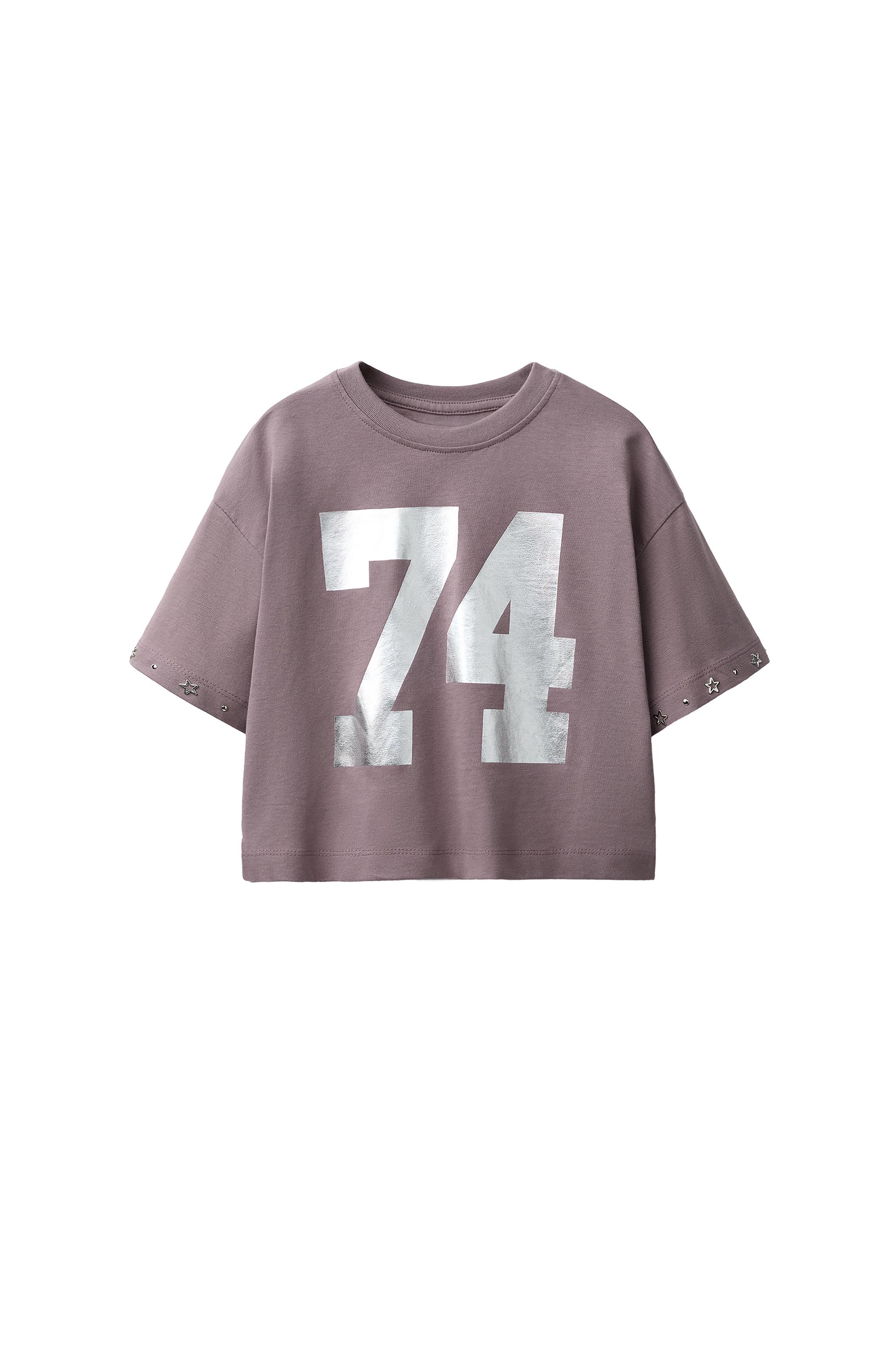 ФУТБОЛКА С НОМЕРОМ И ЗАКЛЕПКАМИ — ZARA