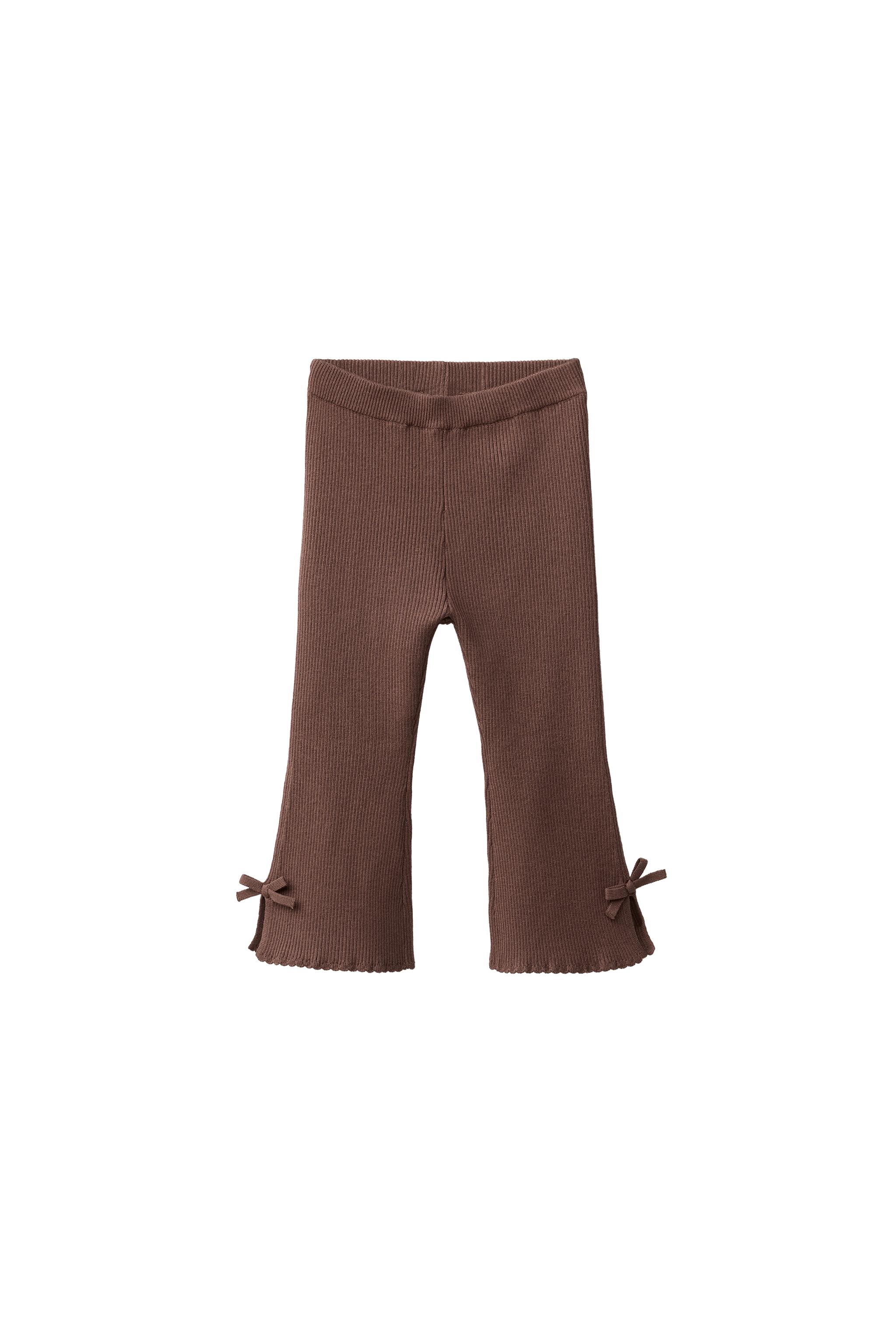 Леггинсы в рубчик с широкими штанинами — ZARA
