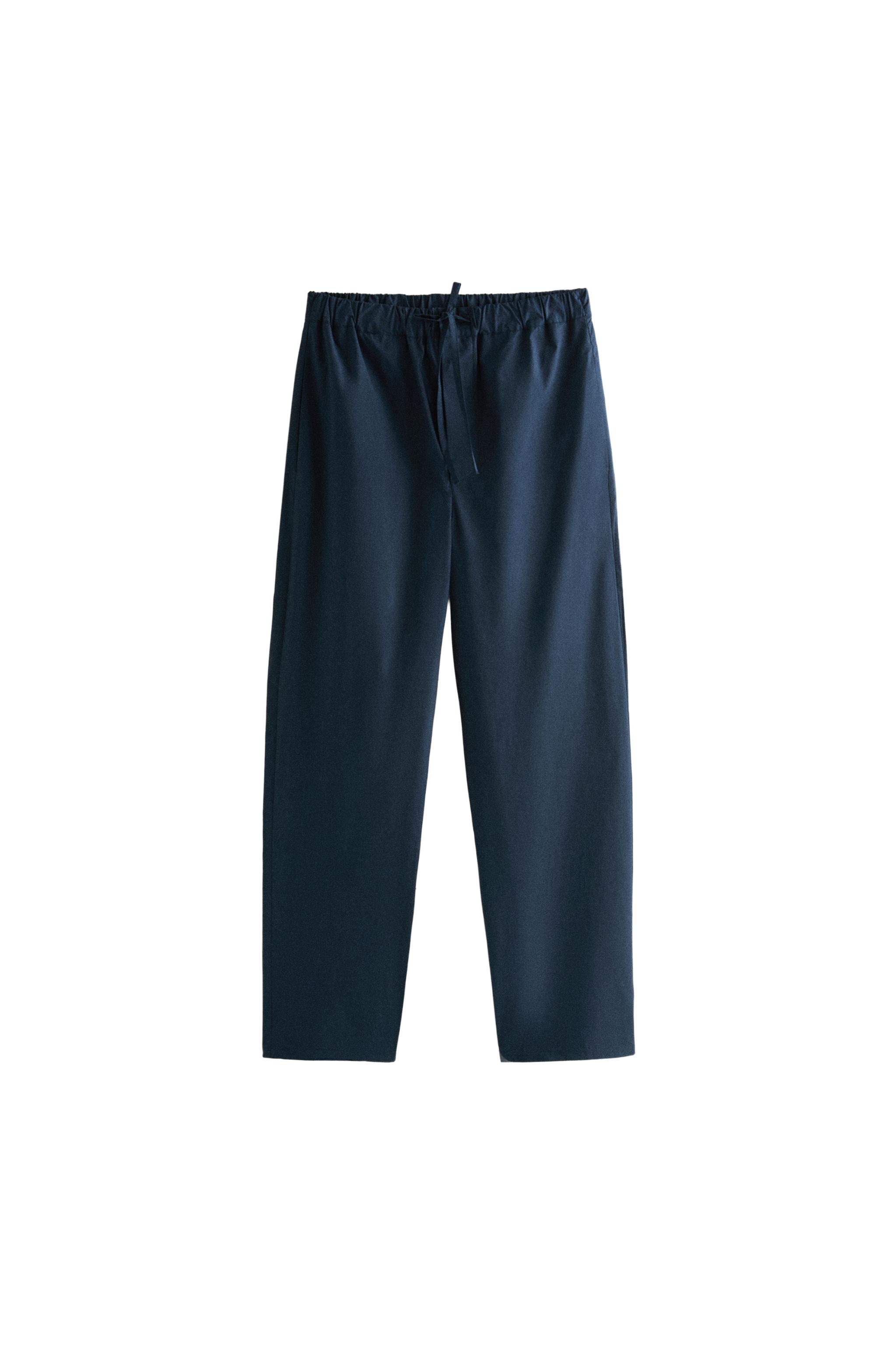 БРЮКИ ИЗ ХЛОПКОВОГО ПОПЛИНА — ZARA